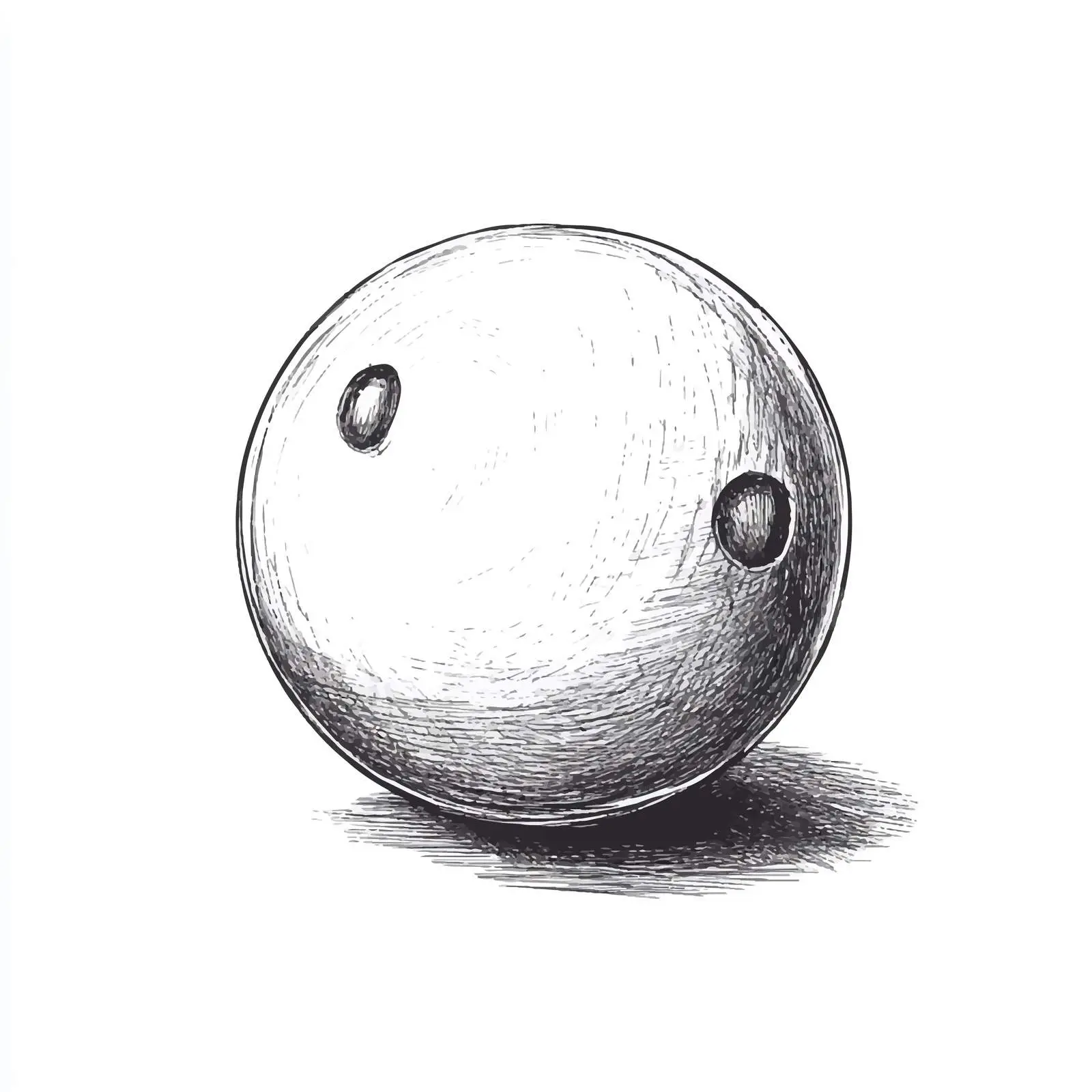 Hand-Drawn Billiard Ball Sketch — free download from Dotvec