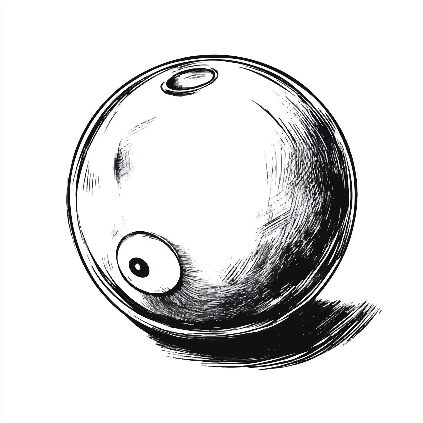Hand-Drawn Billiard Ball Sketch — free download from Dotvec