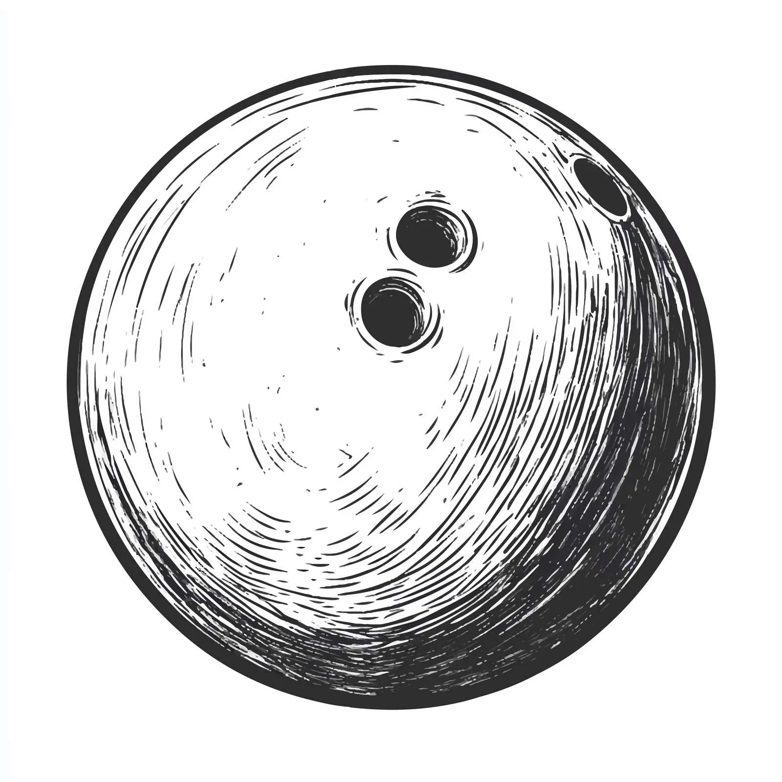 Hand-Drawn Bowling Ball Illustration — free download from Dotvec