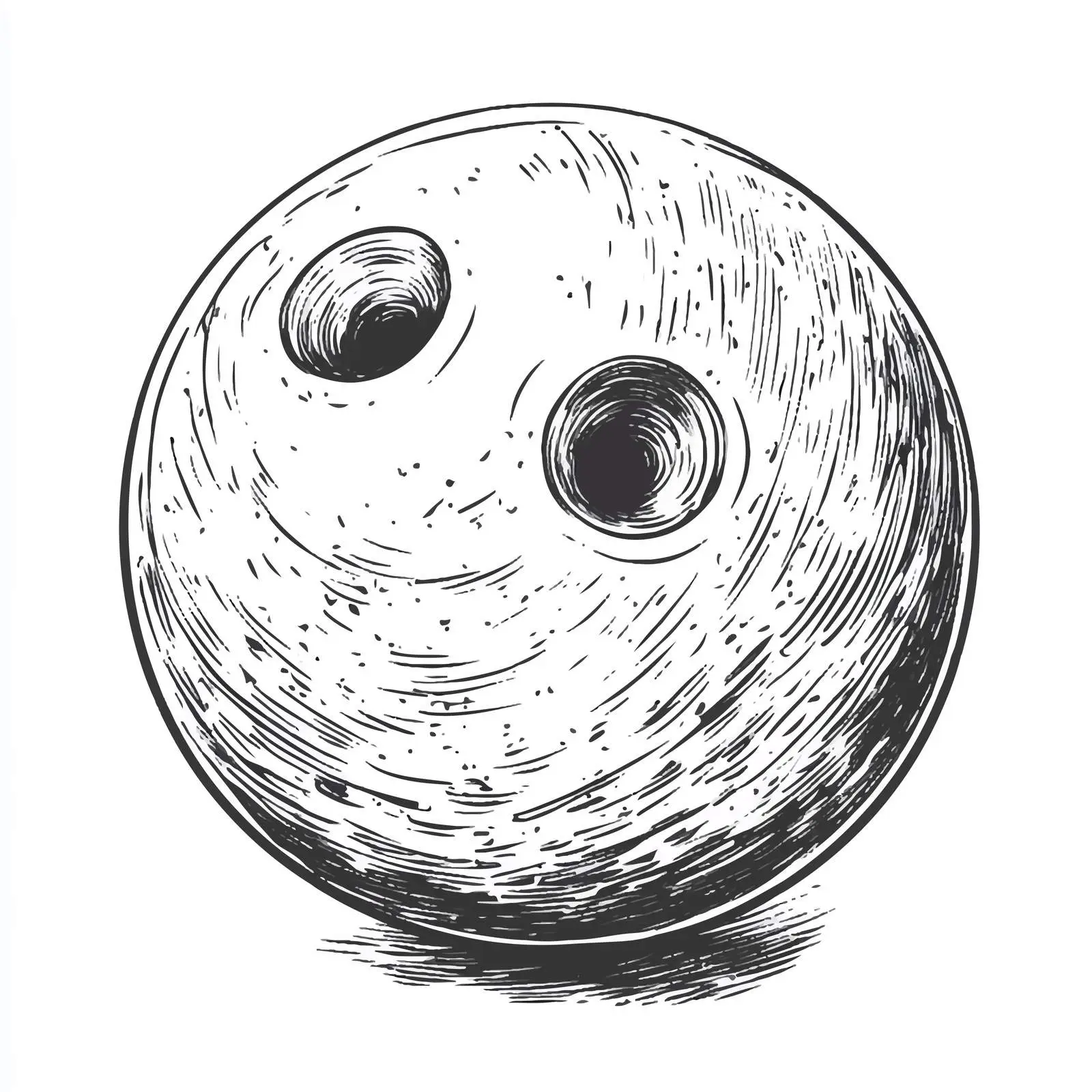 Hand-Drawn Bowling Ball Illustration — free download from Dotvec