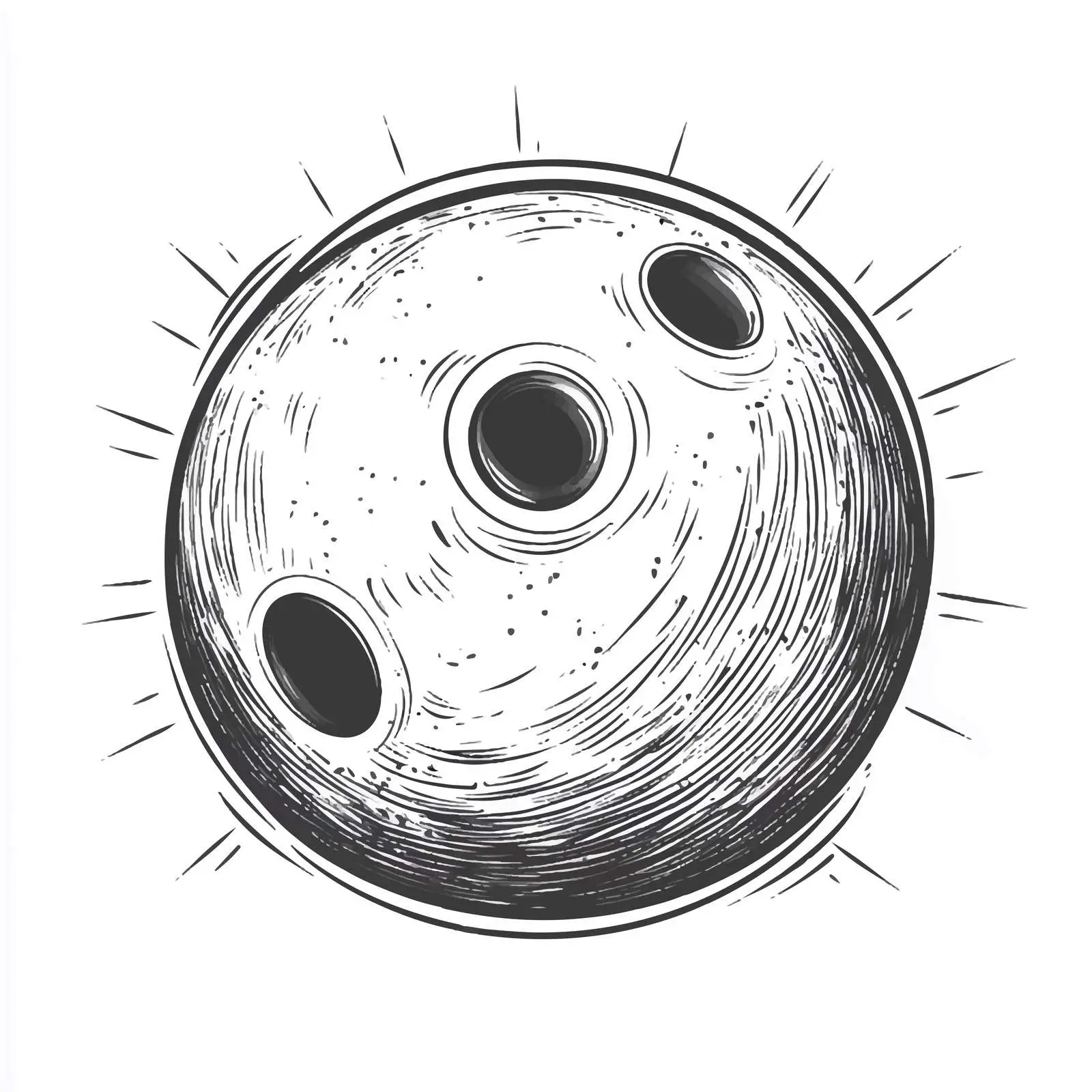 Hand Drawn Bowling Ball Sketch — free download from Dotvec