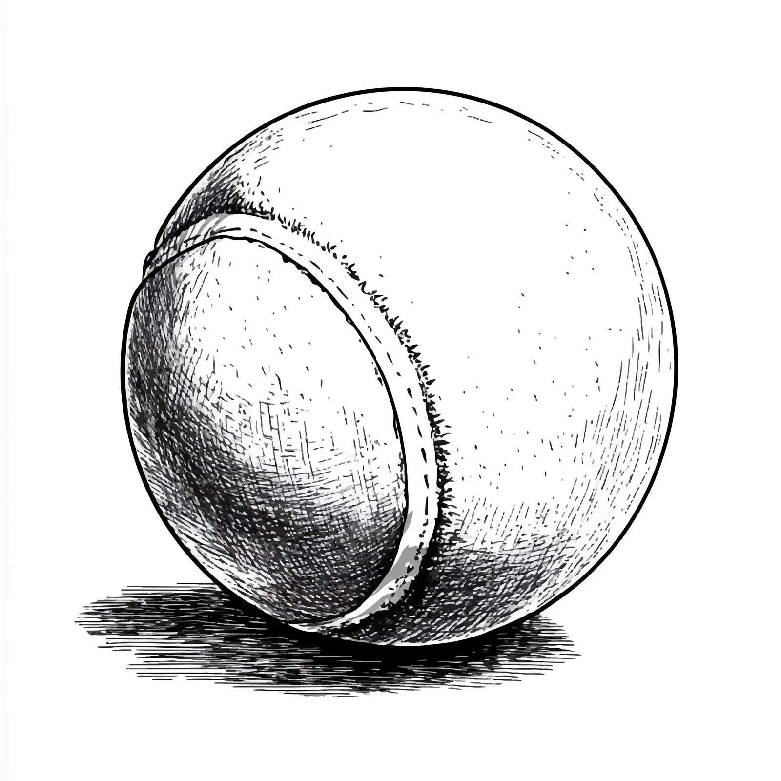 Hand-Drawn Tennis Ball Illustration — free download from Dotvec