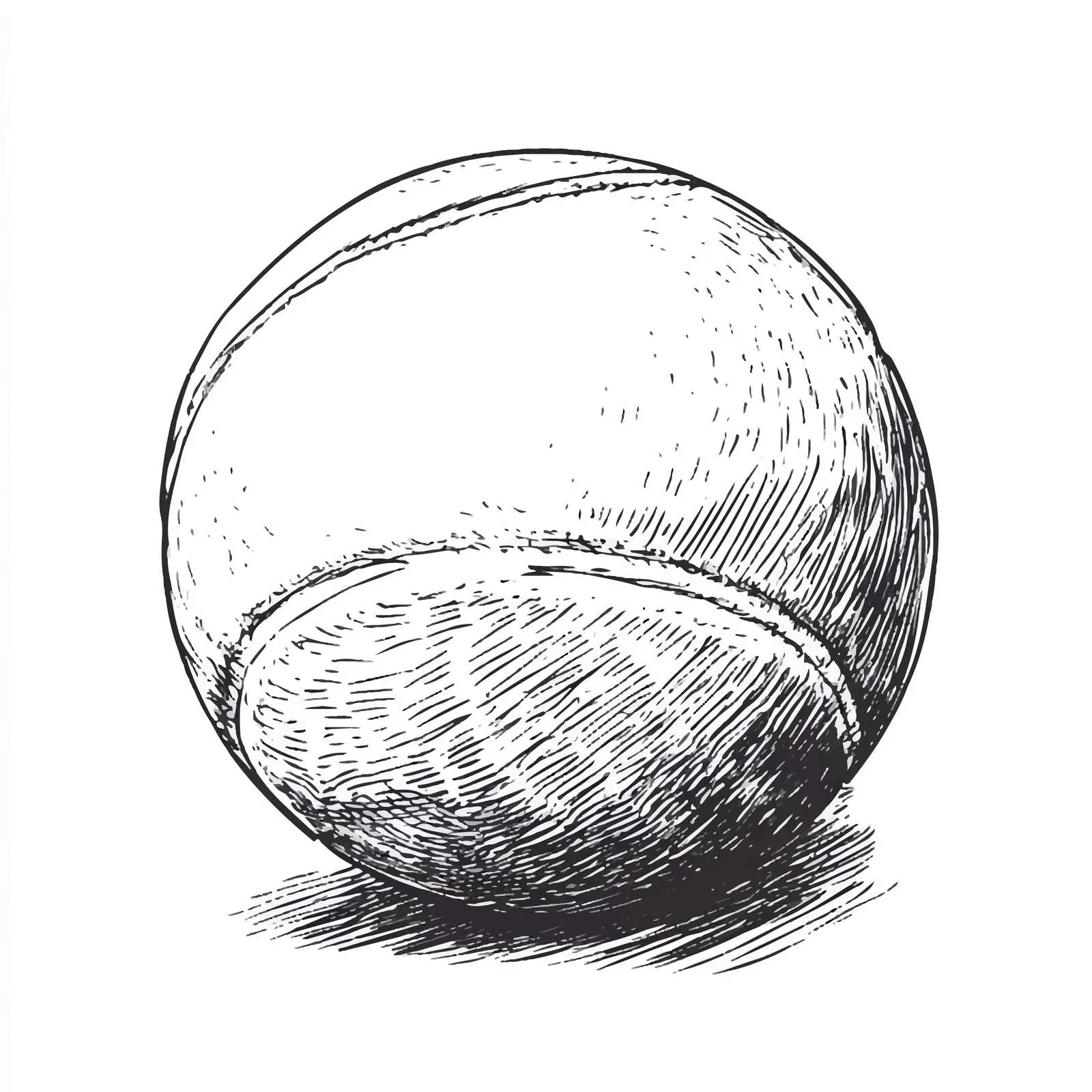Hand-Drawn Tennis Ball Sketch — free download from Dotvec
