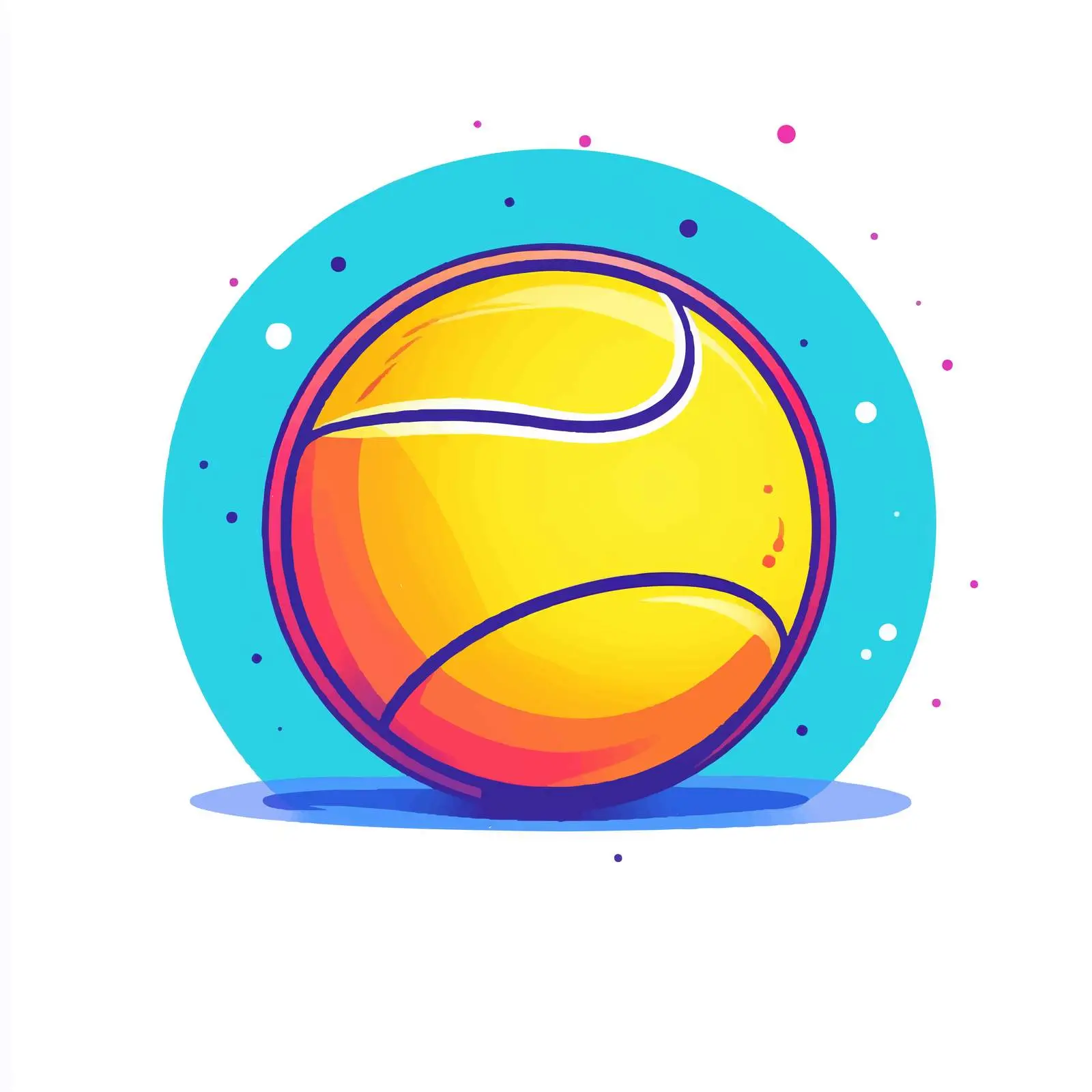 Tennis Ball Icon Vector Illustration — free download from Dotvec
