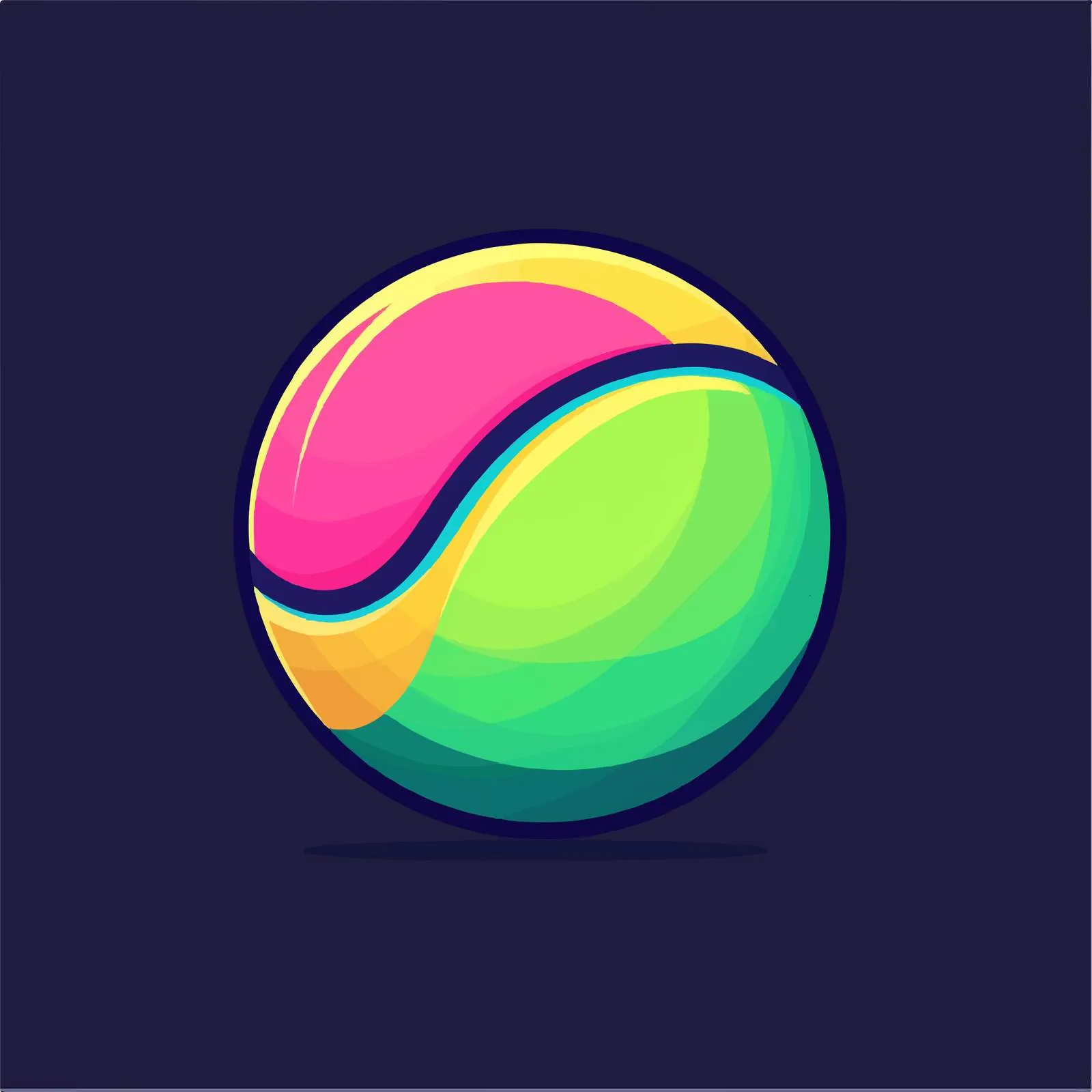 Tennis Ball Icon Vector Sign for Sports — free download from Dotvec