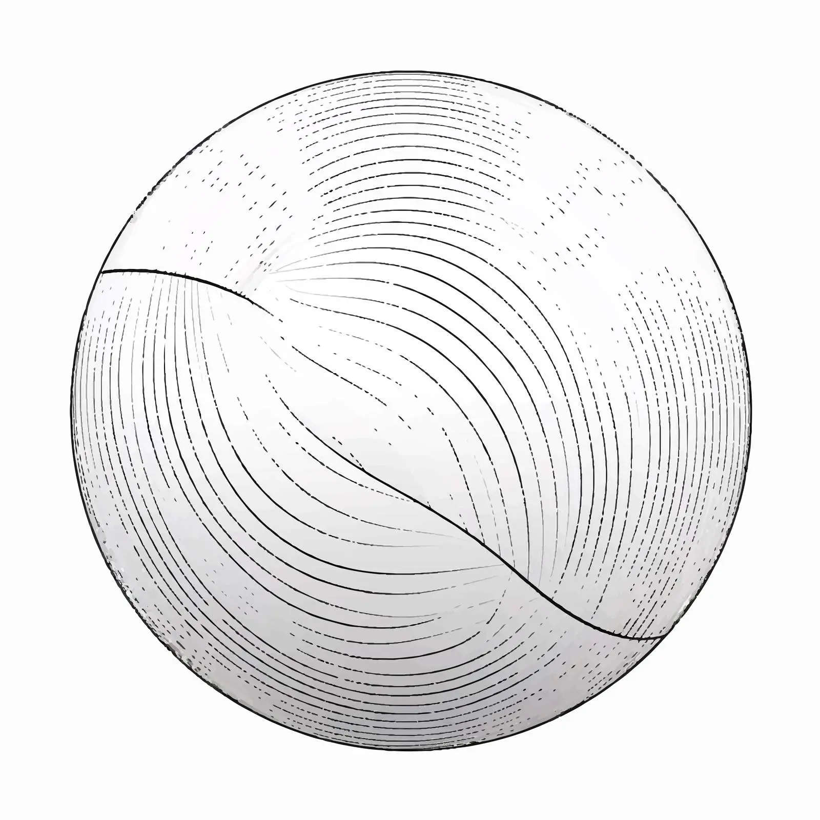 Top View Ball Line Illustration on White Background – free recreational image from Dotvec