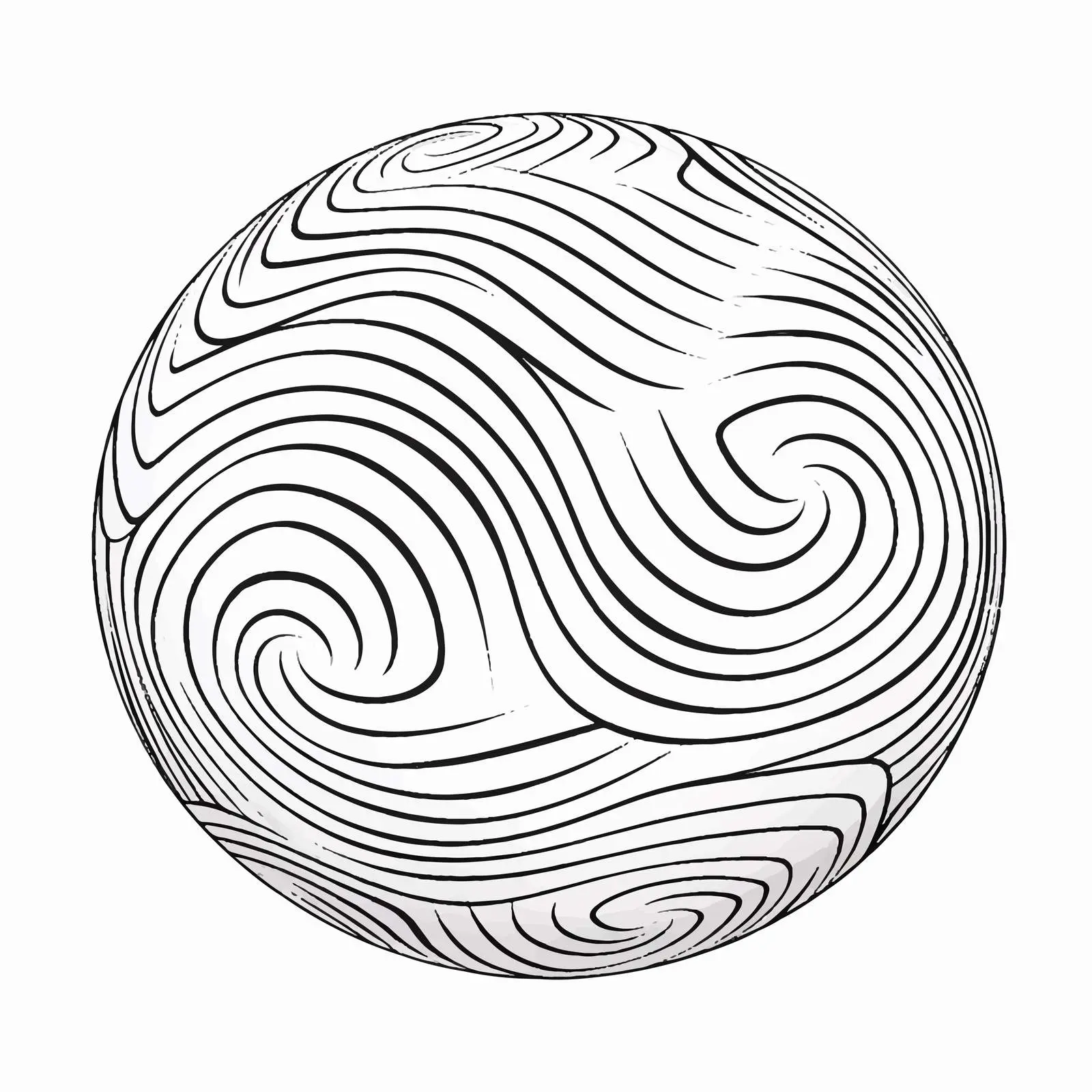 Top View Ball Line Illustration on White Background — free download from Dotvec