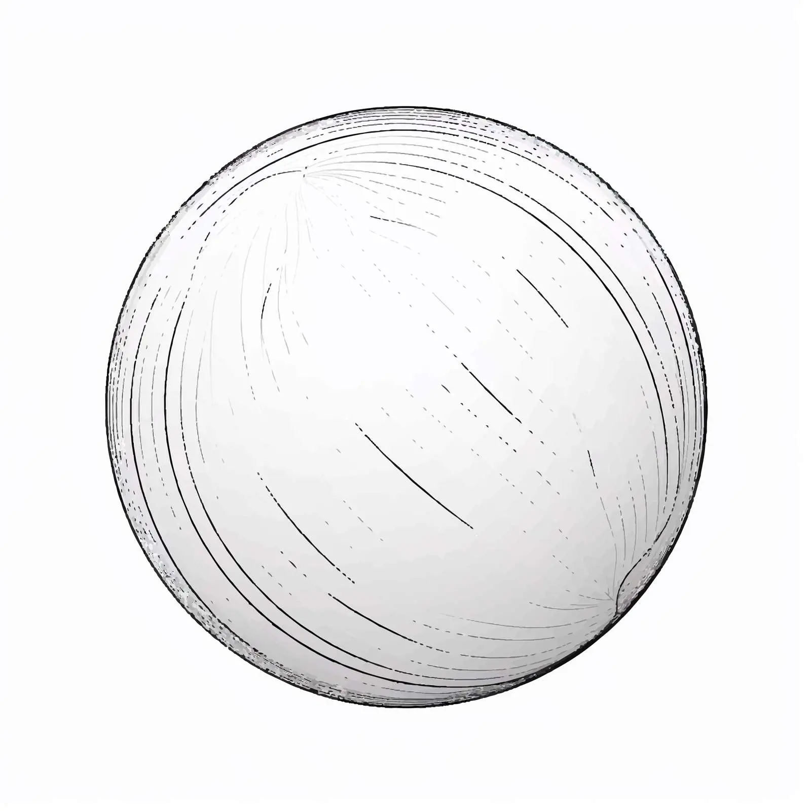 Top View Vector Ball Line Illustration on White Background — free download from Dotvec