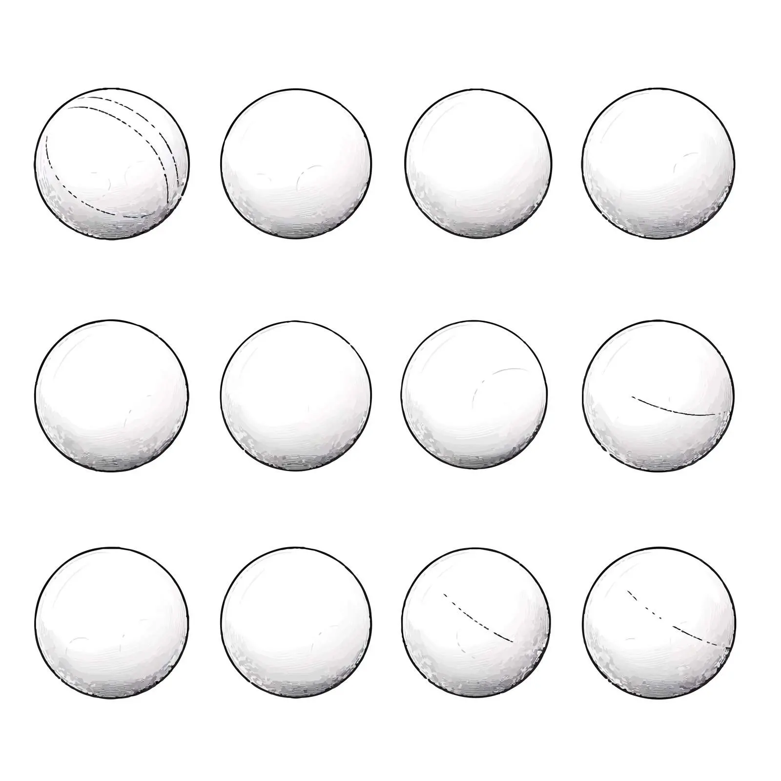 Ball Line Vector Illustration on White Background – free sport equipment image from Dotvec