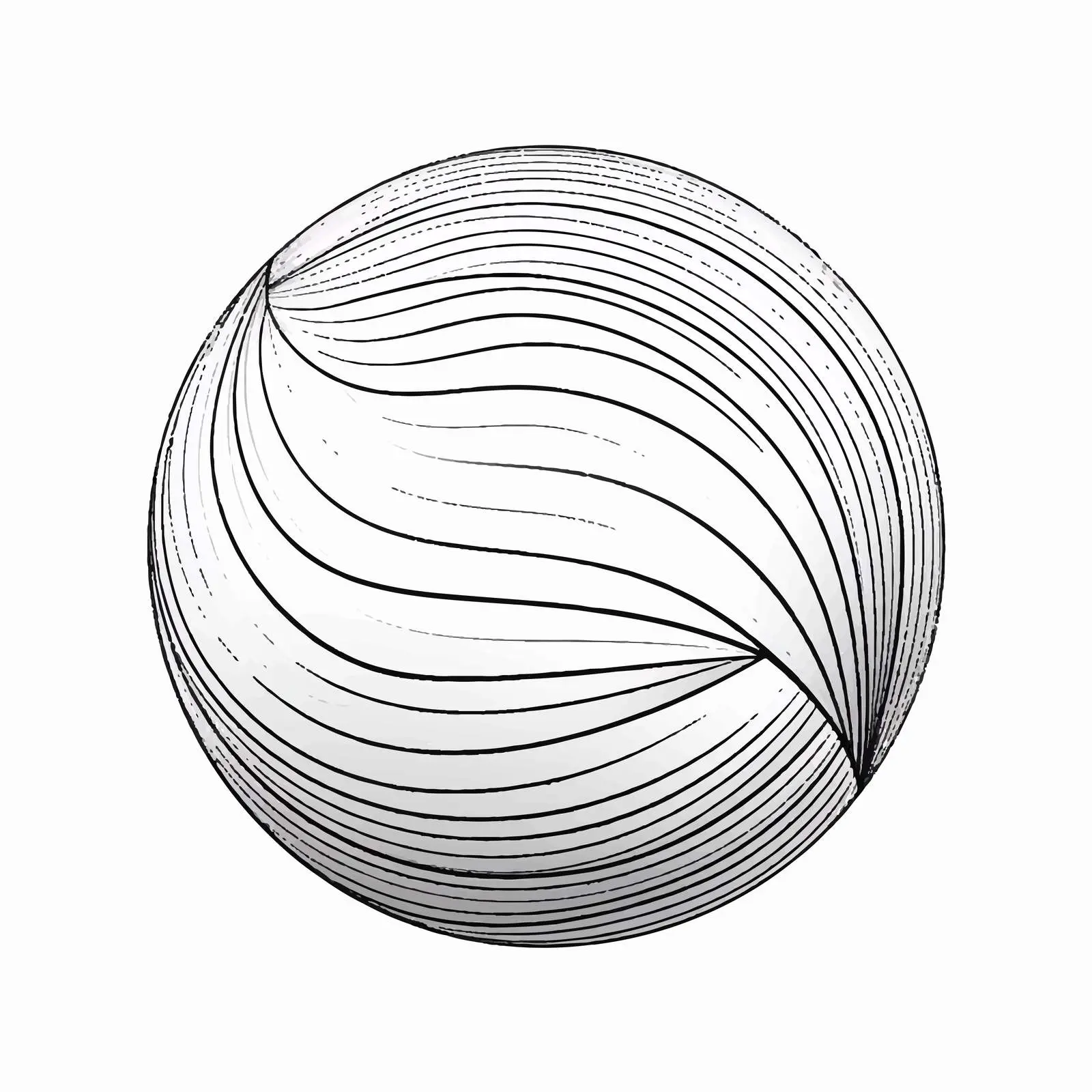 Minimalist Ball Line Vector Illustration — free download from Dotvec