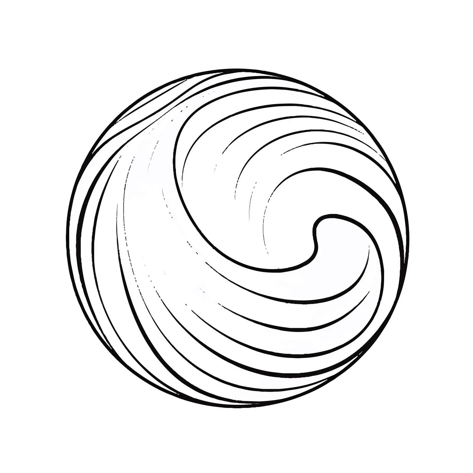 Line Art Ball Vector Illustration on White Background — free download from Dotvec