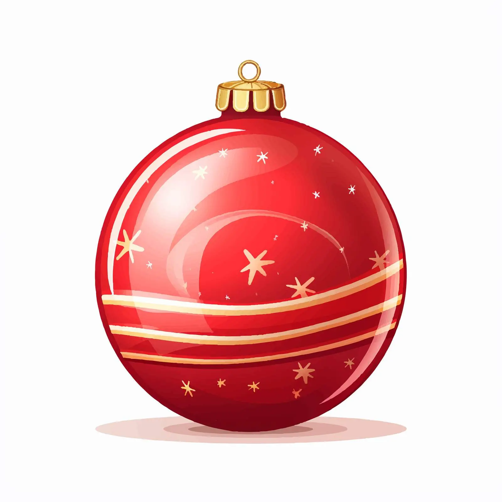 Merry Christmas Ball Cartoon Vector Design – free isolated illustration image from Dotvec
