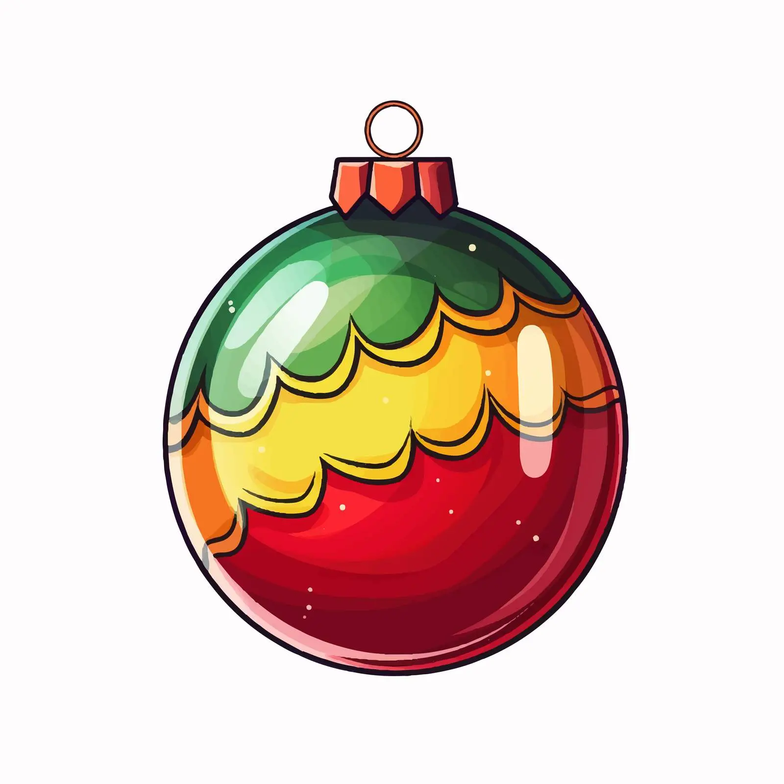 Merry Christmas Ball Cartoon Vector Design — free download from Dotvec