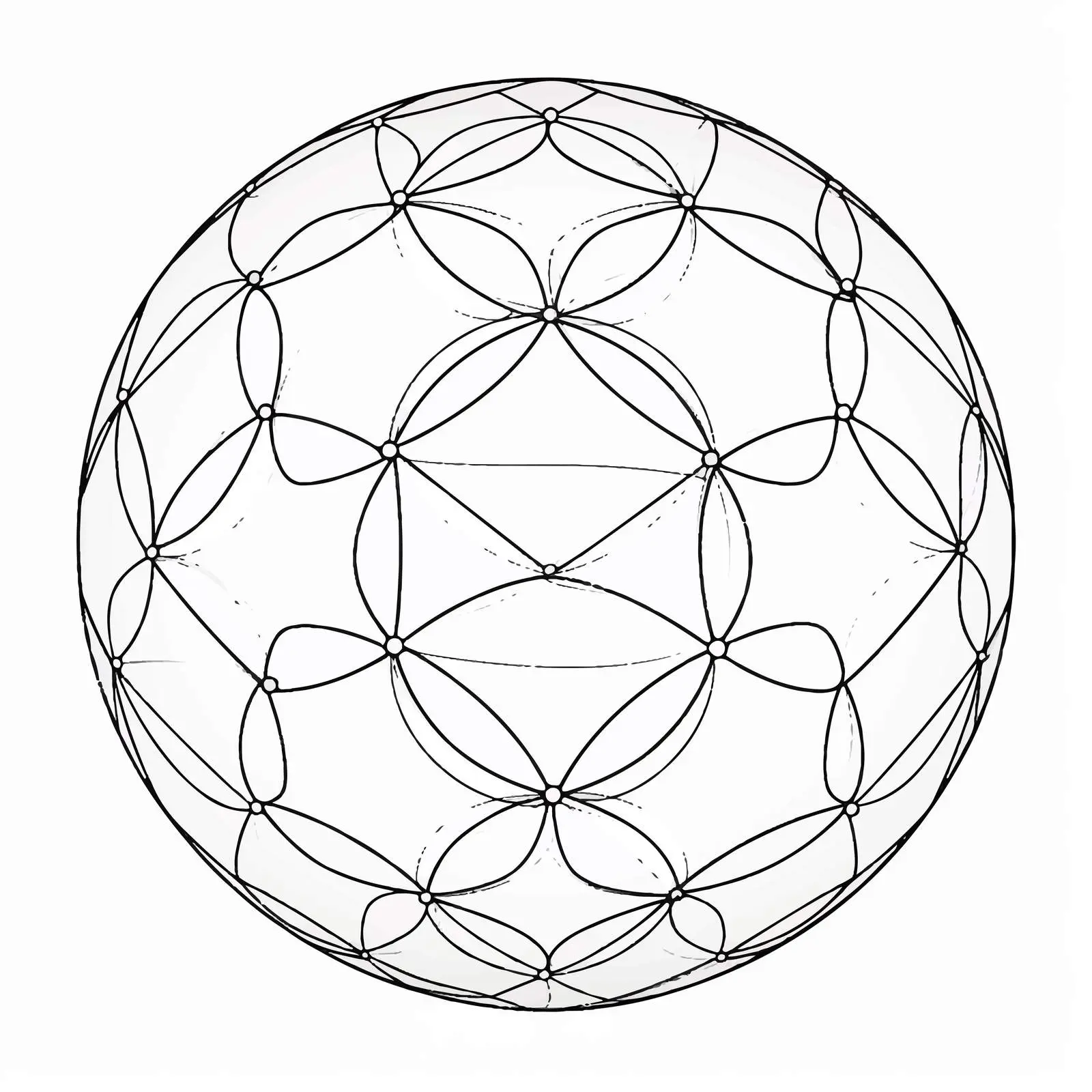 Vector Ball Outline on White Background – free round shape image from Dotvec