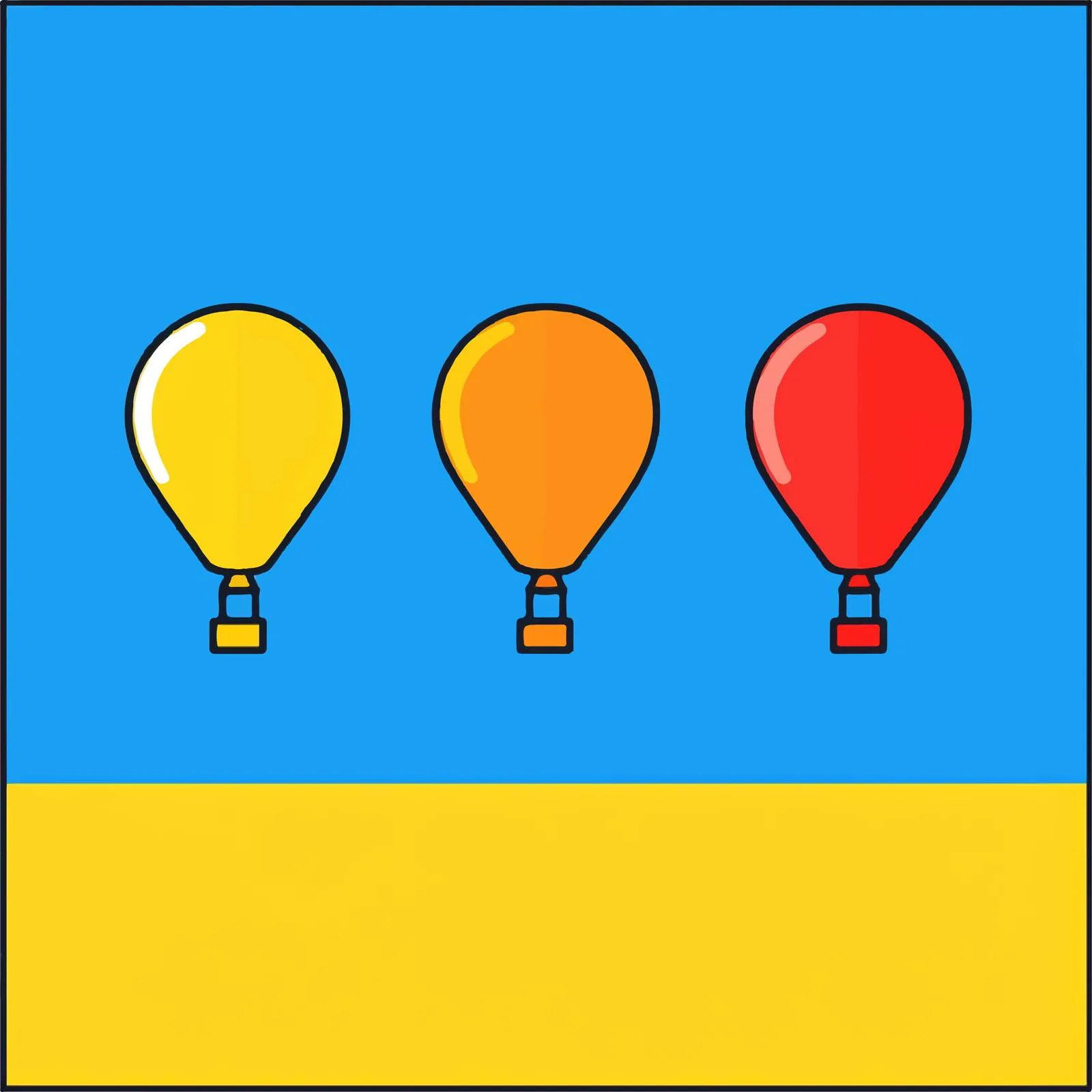 Colorful Balloon Icon Vector Design — free download from Dotvec