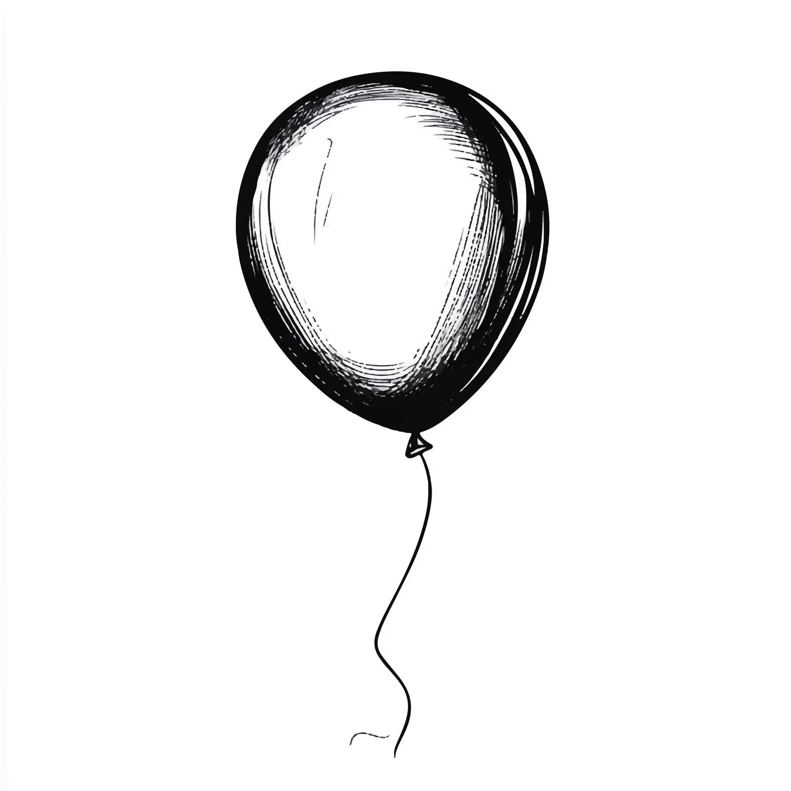 Black and White Balloon Vector Illustration — free download from Dotvec
