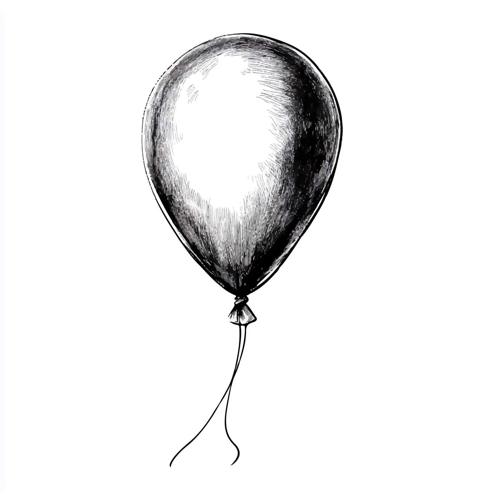Black and White Balloon Cartoon Vector — free download from Dotvec