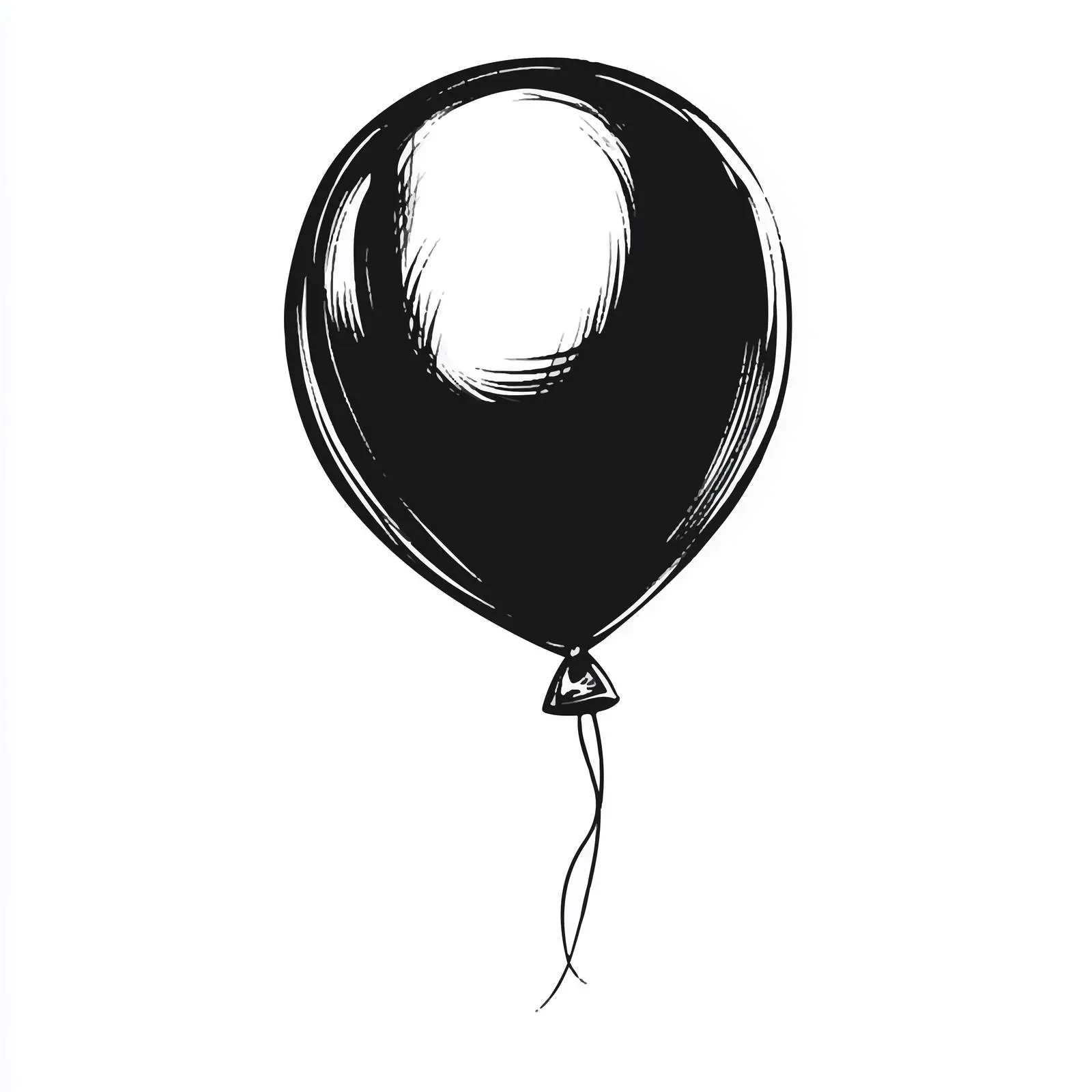 Black and White Balloon Cartoon Vector — free download from Dotvec