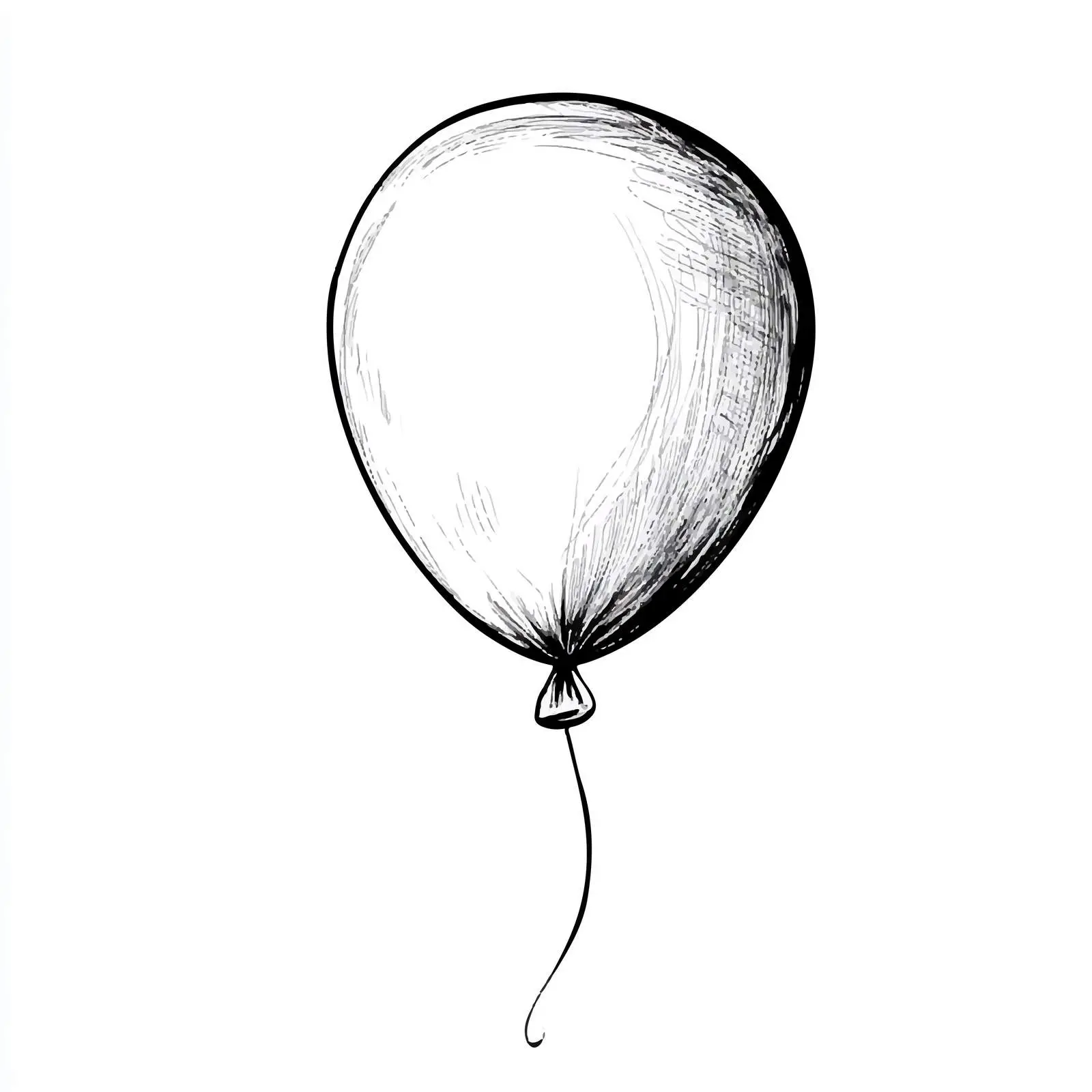 Black and White Balloon Cartoon Vector — free download from Dotvec
