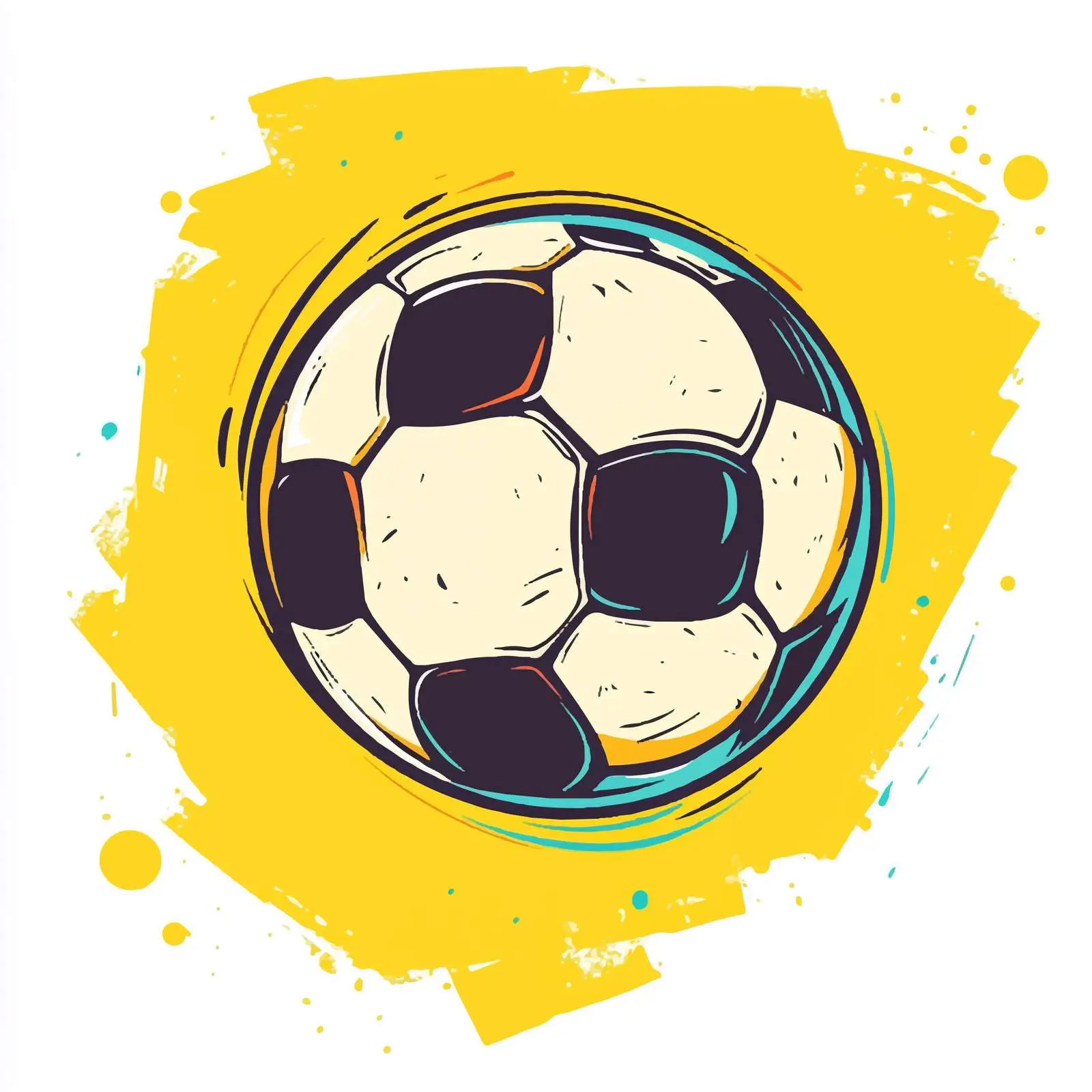 Flat Vector Illustration of Soccer Balloon — free download from Dotvec