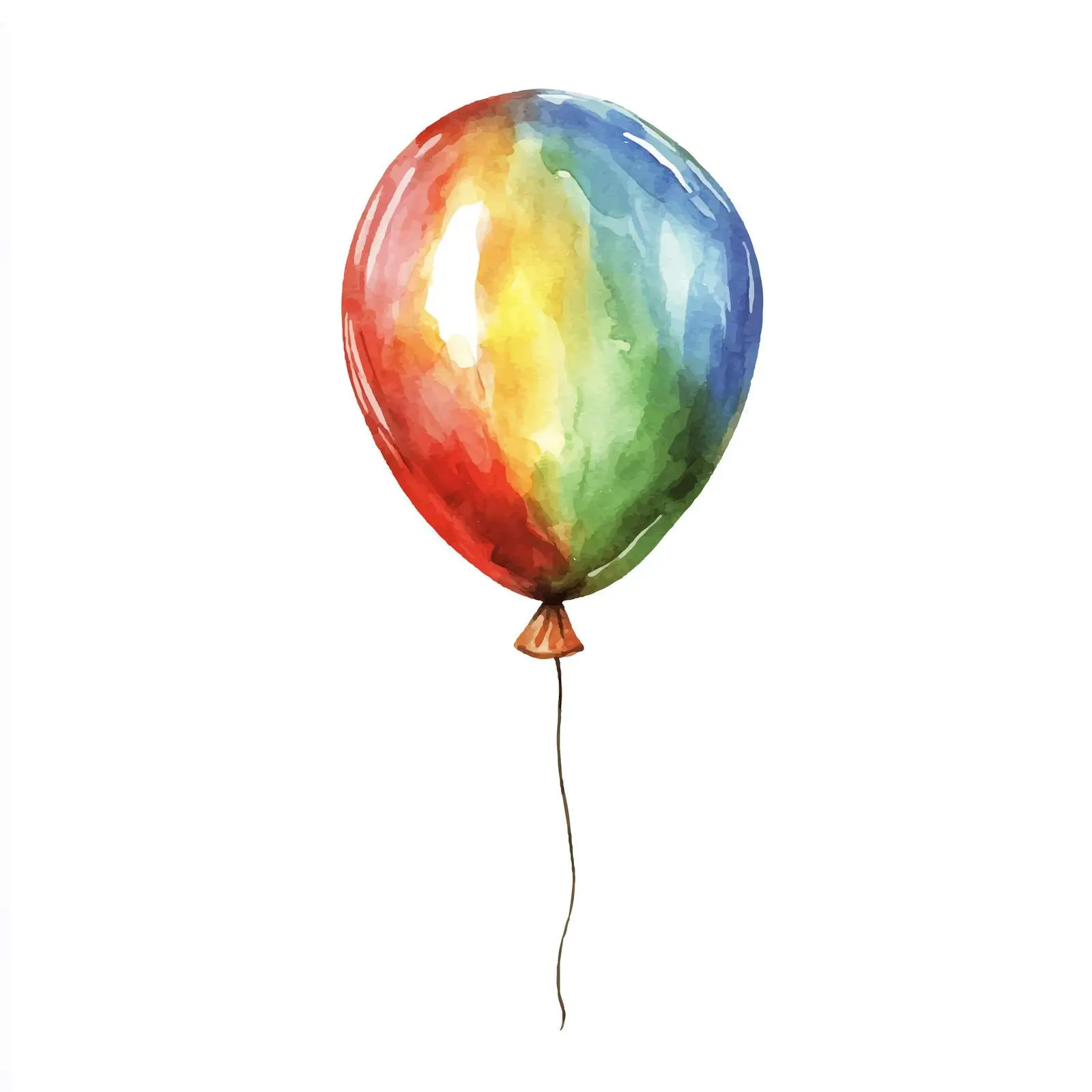 Watercolor Cartoon Balloon Toy Illustration – free childrens art image from Dotvec