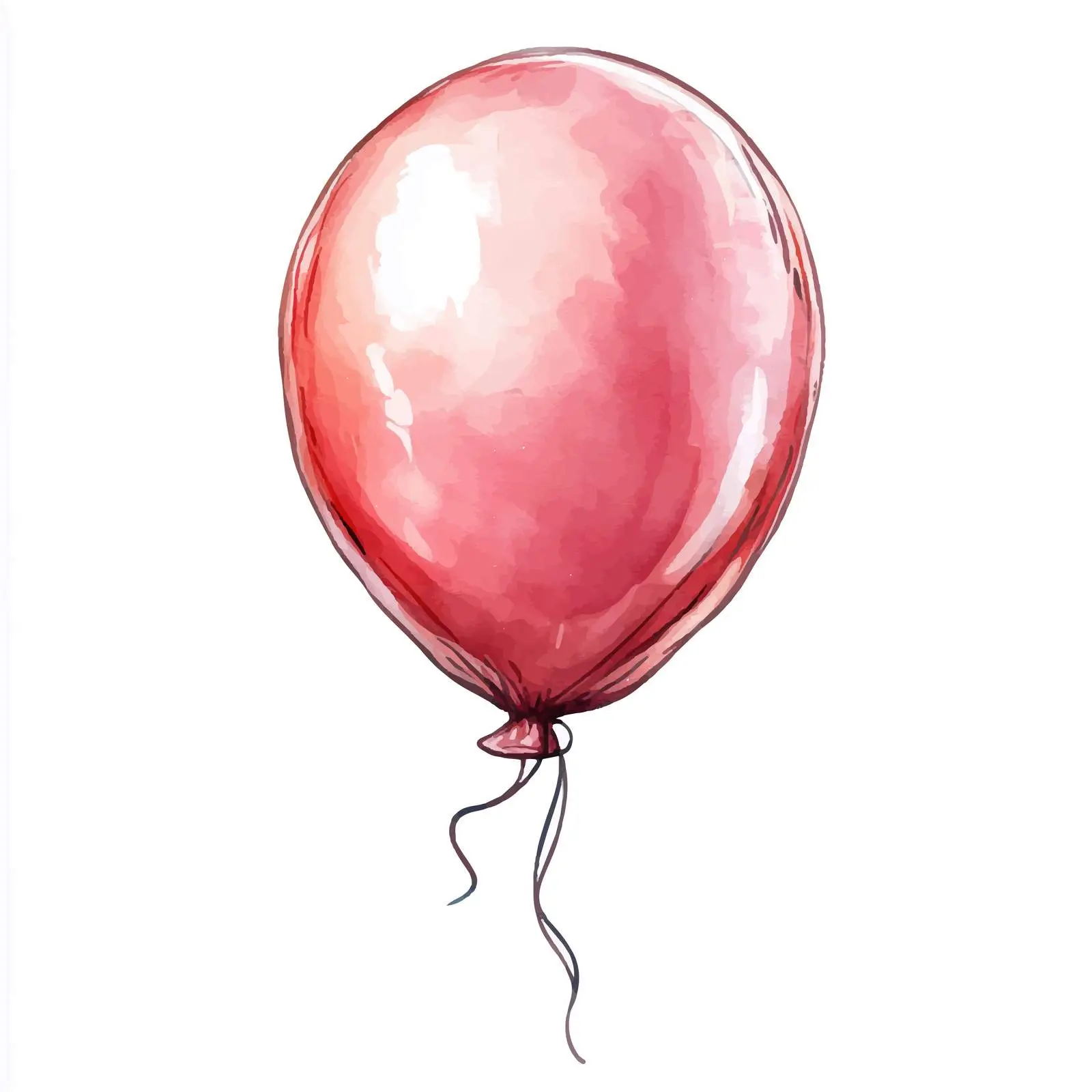 Watercolor Cartoon Balloon Toy Illustration — free download from Dotvec