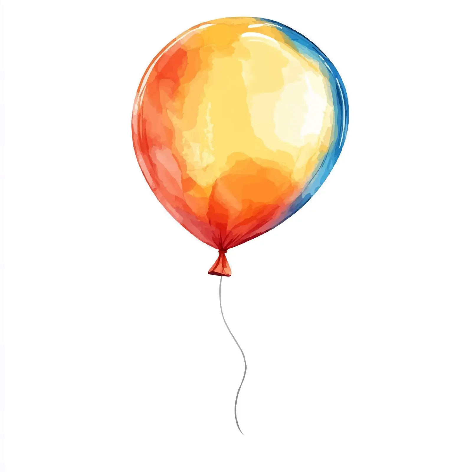 Watercolor Cartoon Balloon Toy Illustration — free download from Dotvec