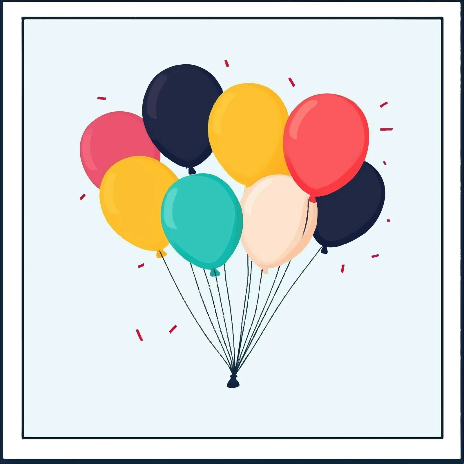 Balloons Celebration Vector Illustration for Joyful Events — free download from Dotvec