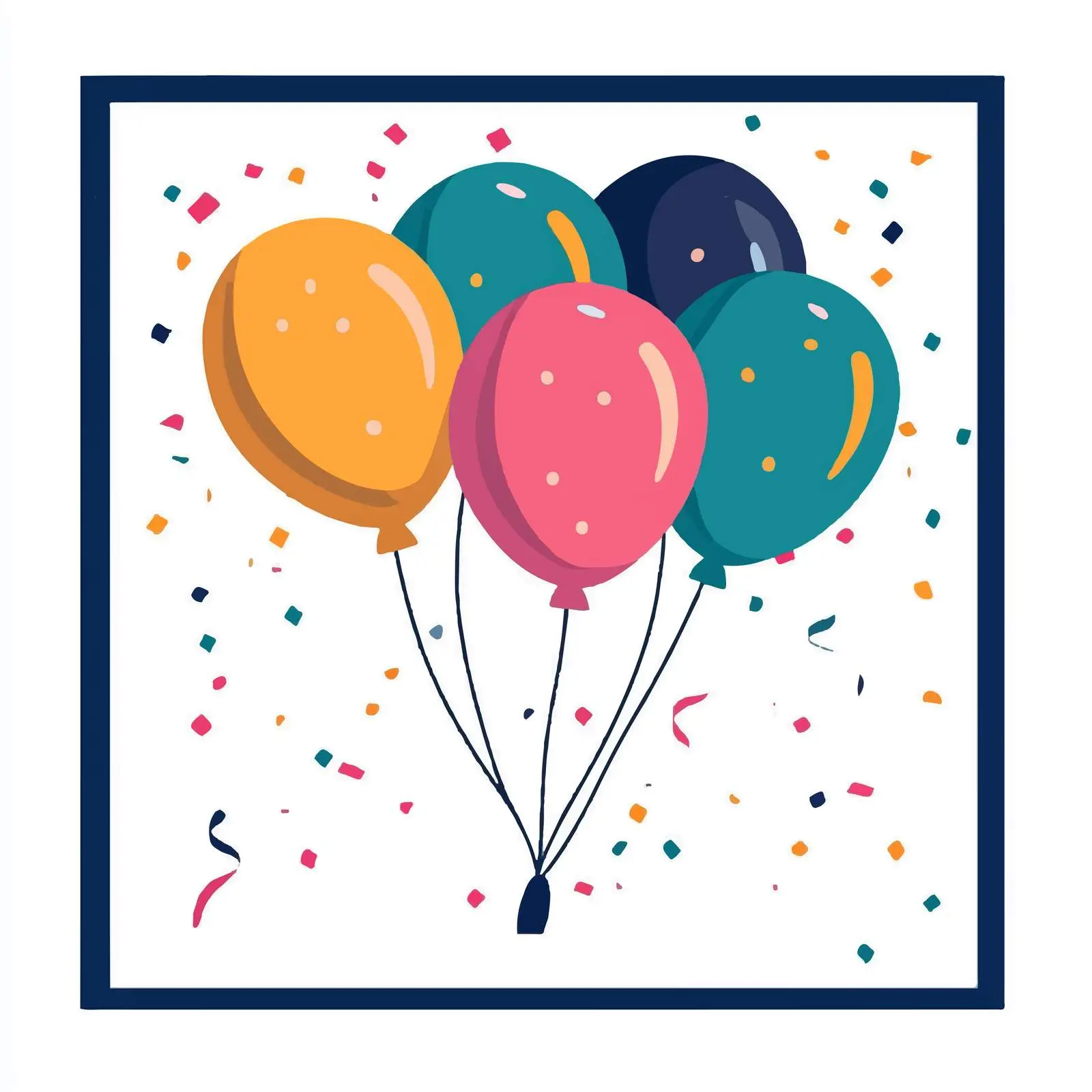 Joyful Celebration Balloons Vector Illustration — free download from Dotvec