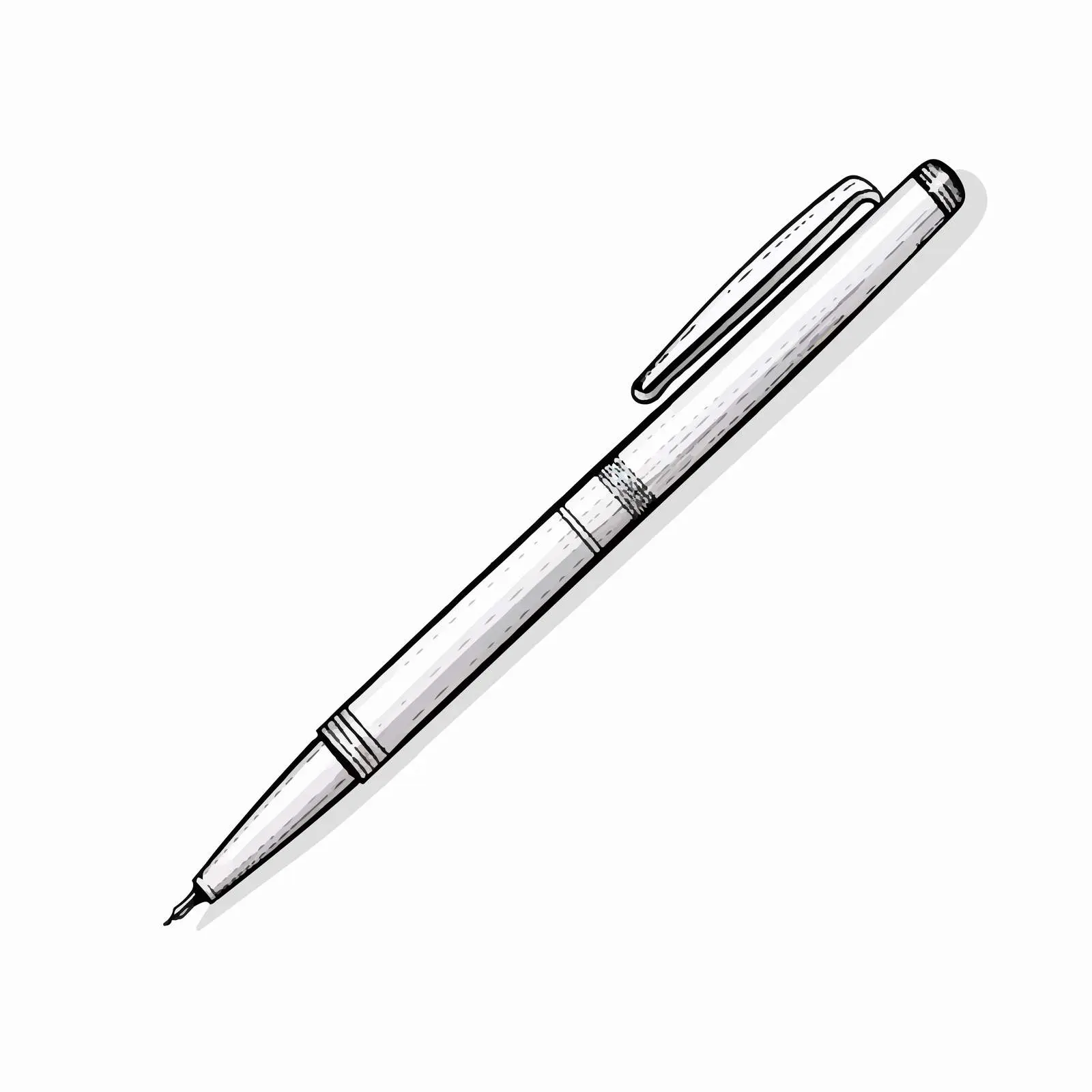 Ballpoint Sketch Vector Illustration on White Background — free download from Dotvec