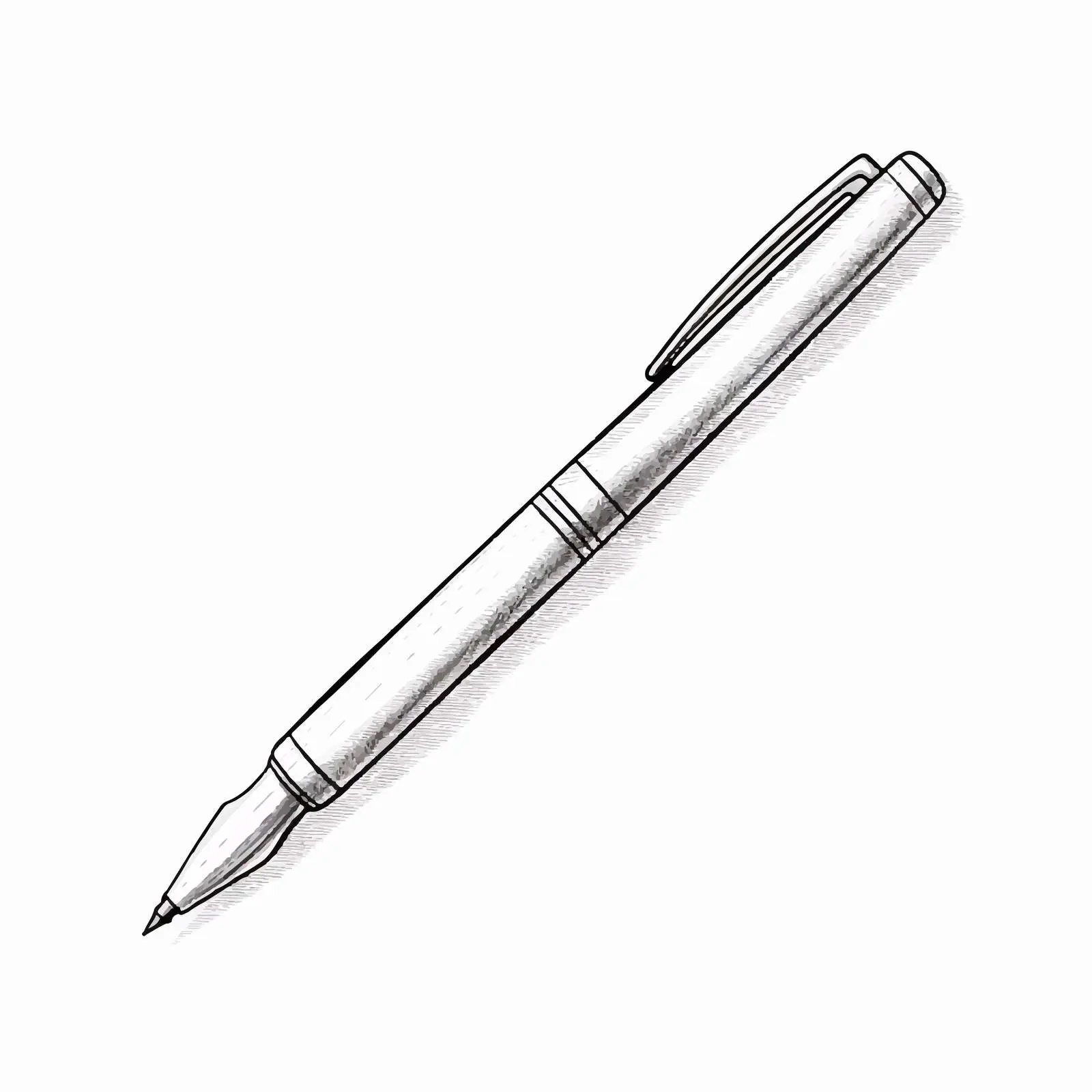 Ballpoint Sketch Vector Illustration on White Background — free download from Dotvec