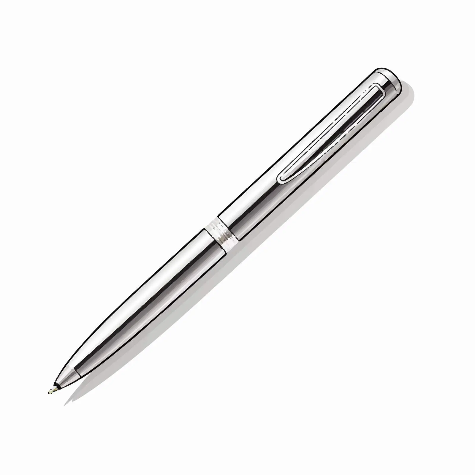 Ballpoint Pen Vector Illustration on White Background — free download from Dotvec