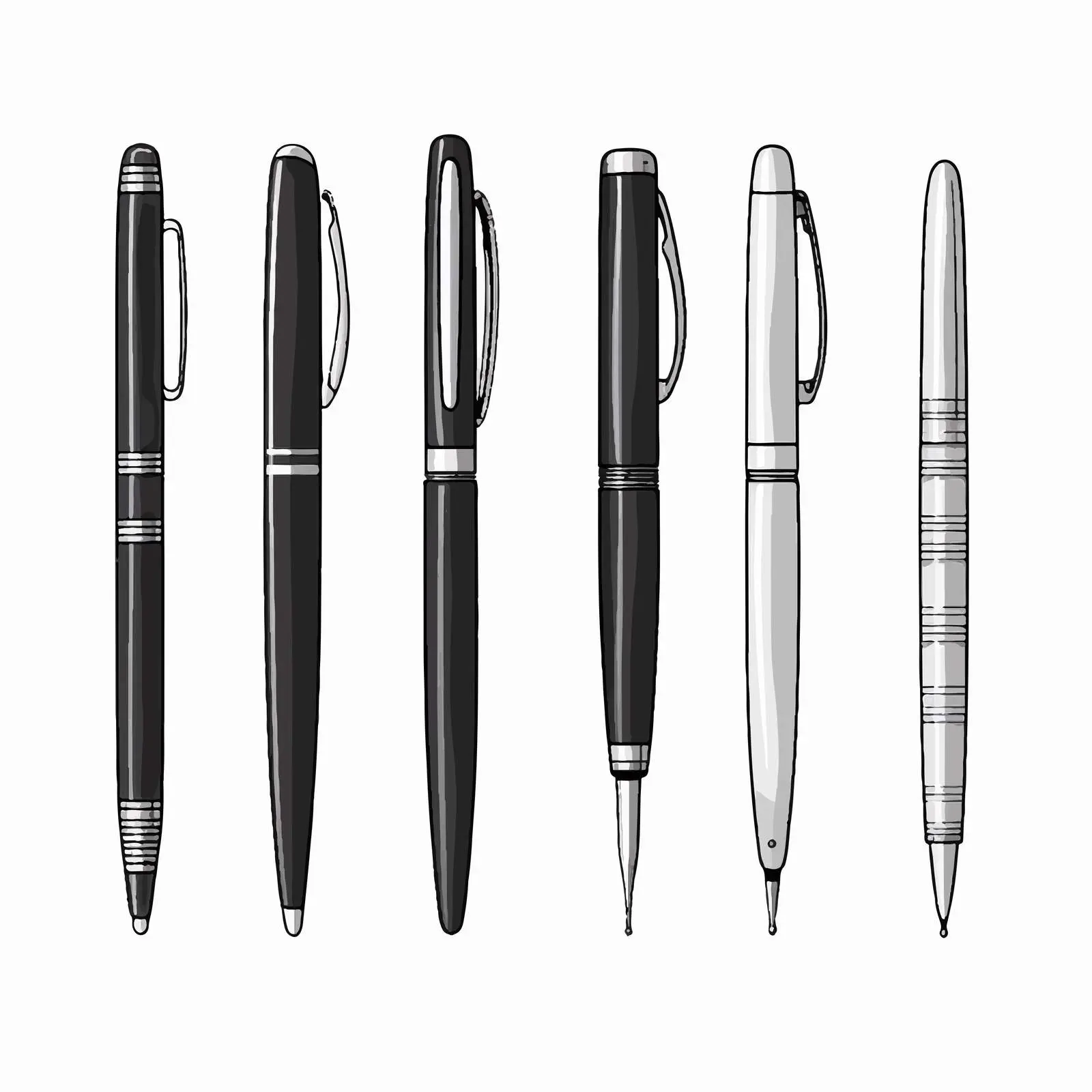 Ballpoint Pen Vector Illustration on White Background — free download from Dotvec