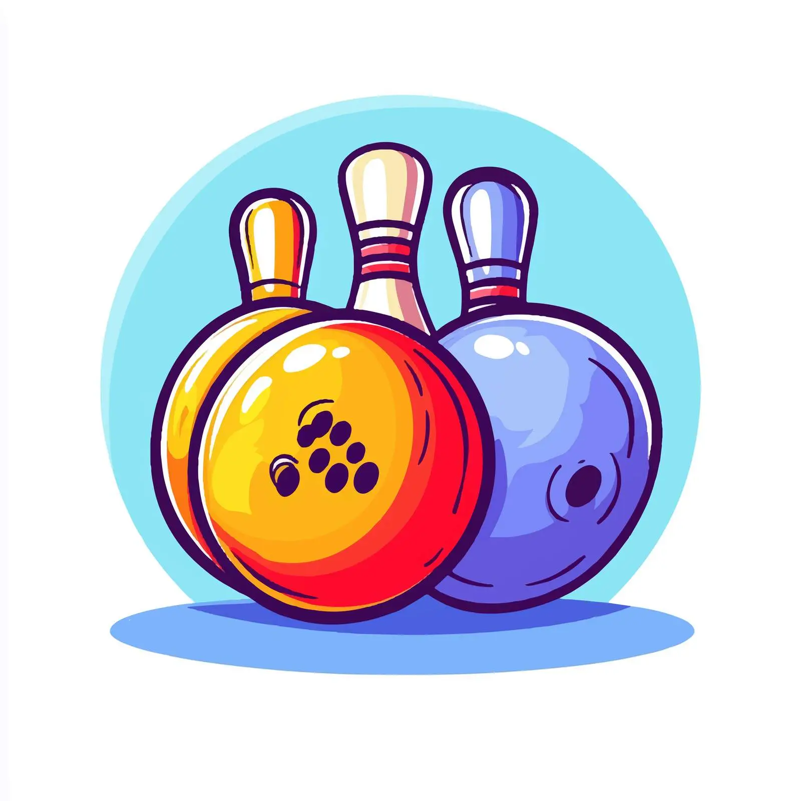 Bowling Ball Icon Vector Sign — free download from Dotvec