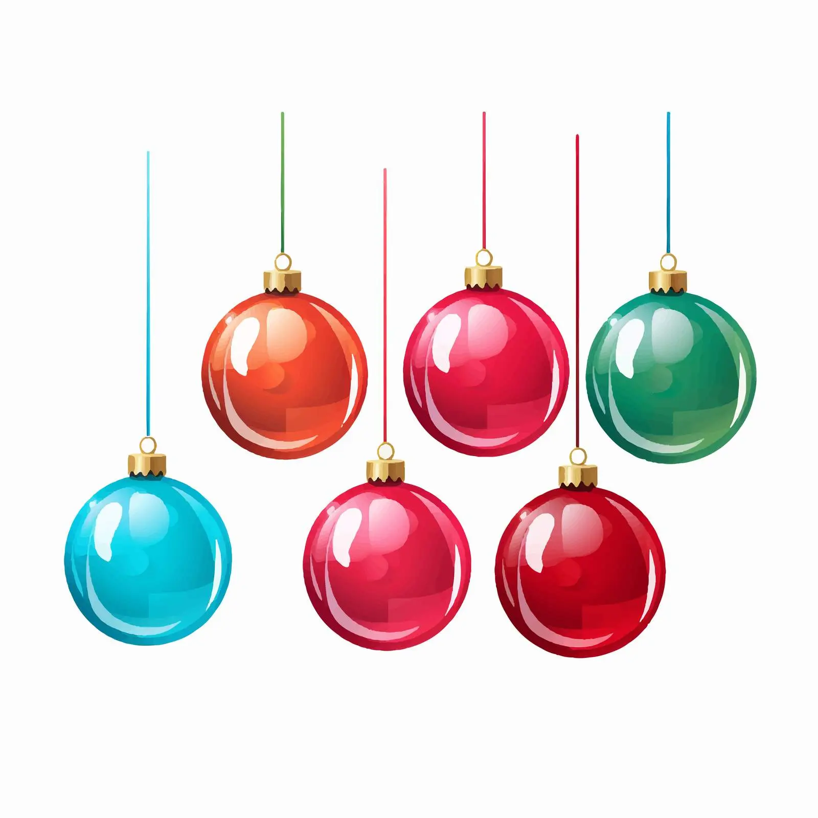 Colorful Christmas Hanging Ornament Decoration — free download from Dotvec
