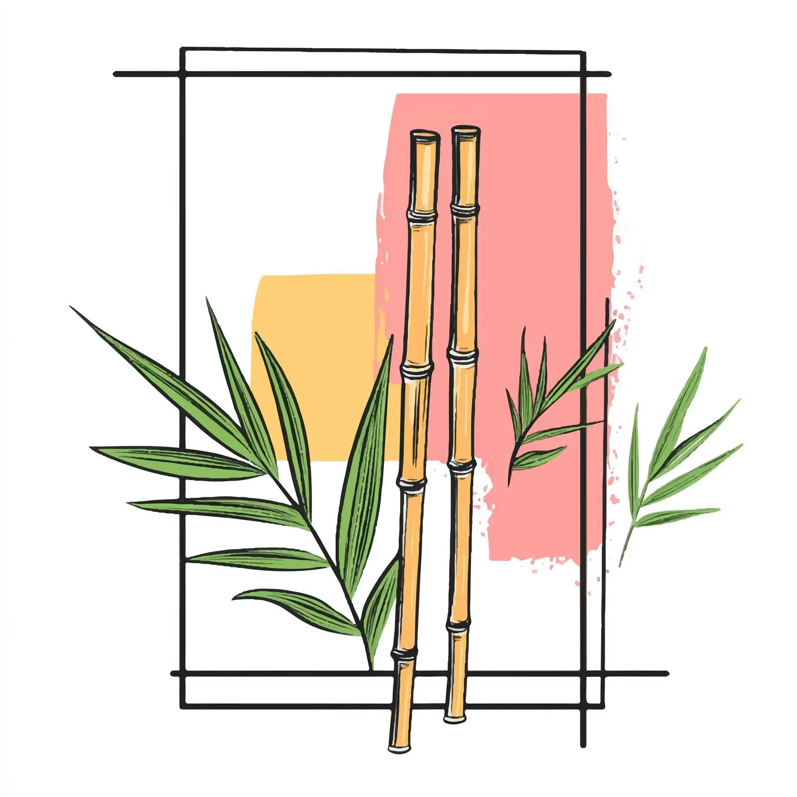 Hand-Drawn Bamboo Vector Illustration — free download from Dotvec