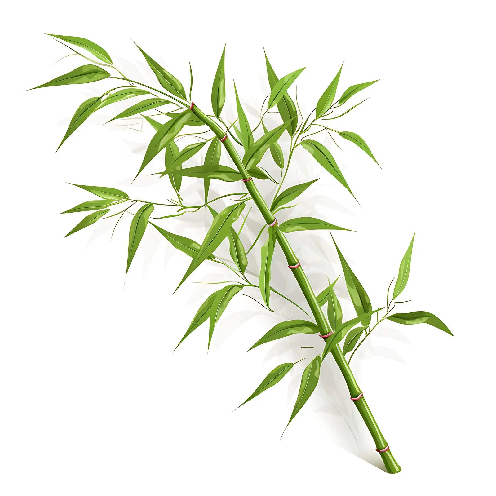 Fresh Bamboo Leaves on White Background — free download from Dotvec