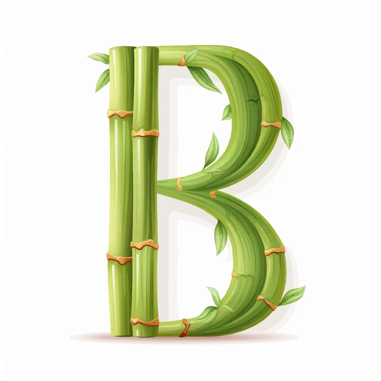 Bamboo Eco Font Latin Alphabet Vector Illustration – free creative lettering image from Dotvec