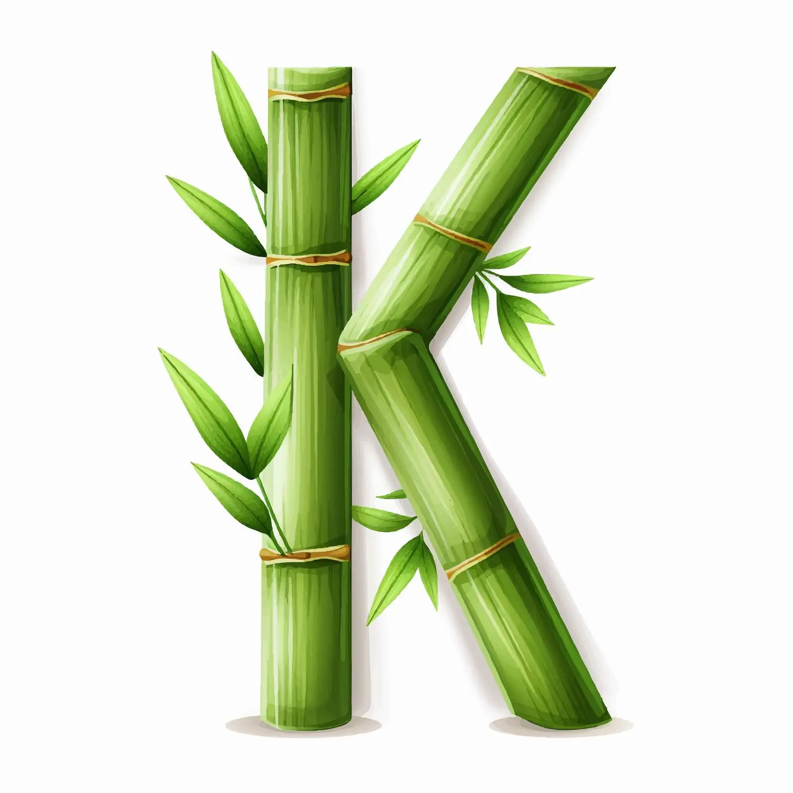 Eco-Friendly Green Bamboo Alphabet Letters – free creative lettering image from Dotvec