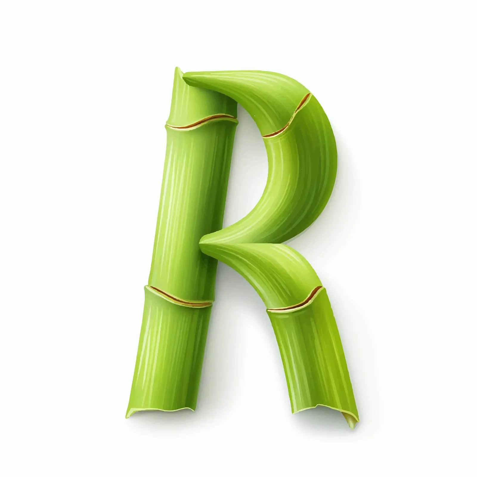 Isolated Bamboo Letter Alphabet in Green — free download from Dotvec