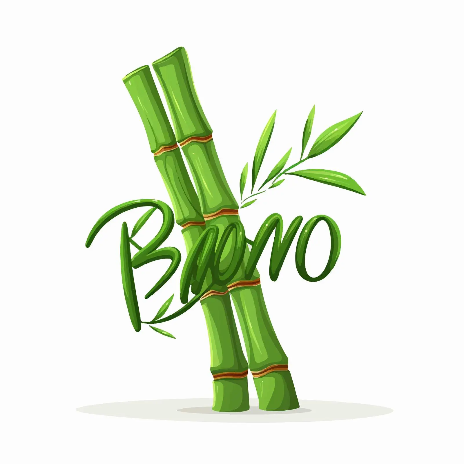 Isolated Bamboo Lettering on White Background — free download from Dotvec