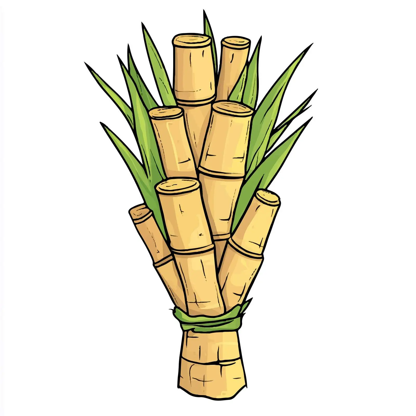 Hand-Drawn Bamboo Shoot Cartoon Illustration — free download from Dotvec