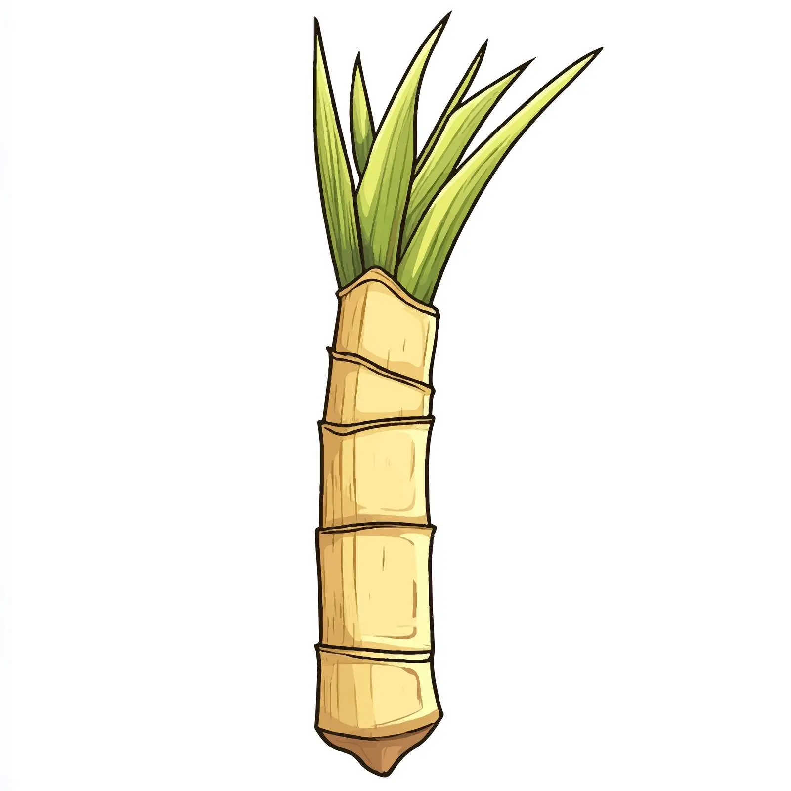 Hand-Drawn Bamboo Shoot Vector Illustration — free download from Dotvec