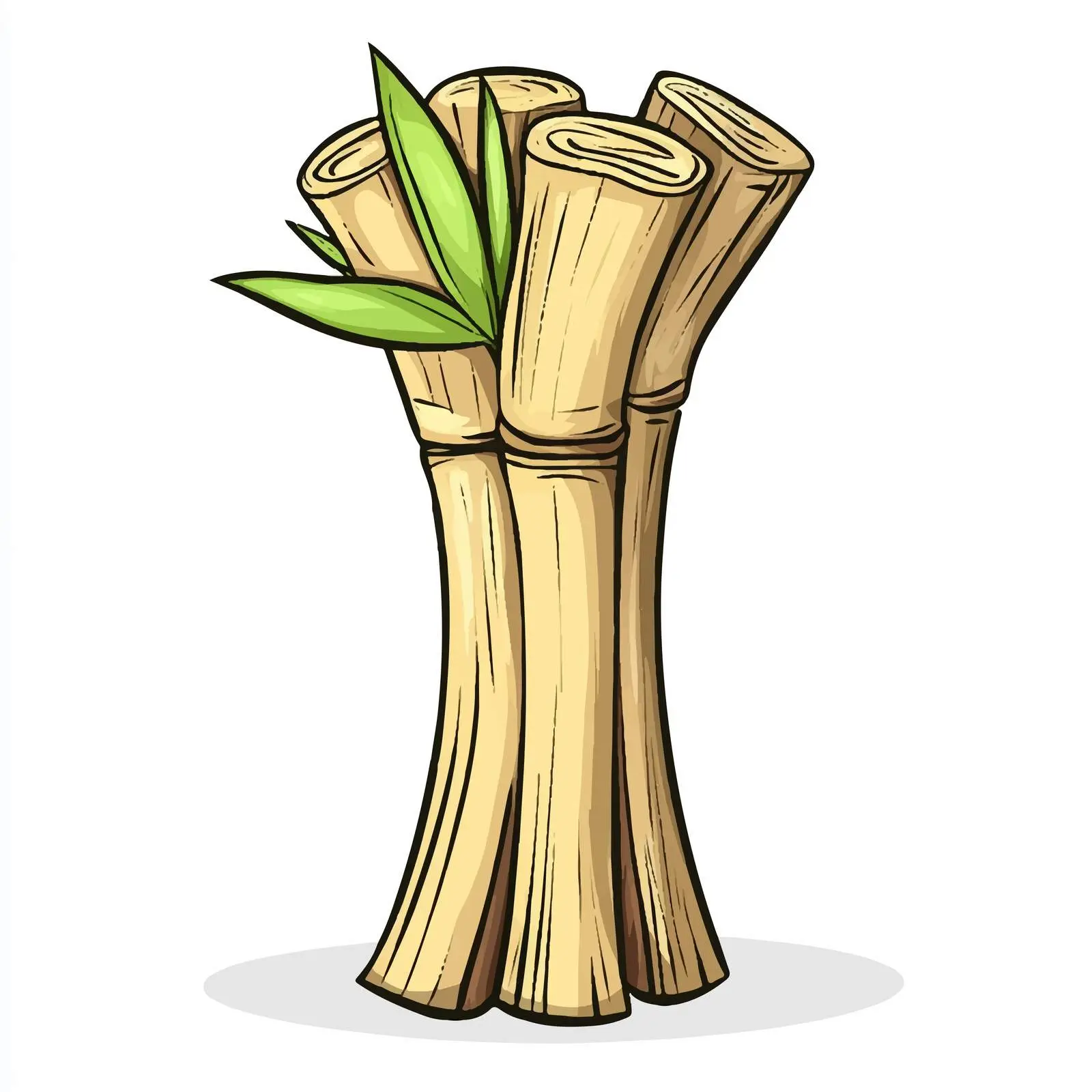 Hand-Drawn Bamboo Shoot Vector Illustration — free download from Dotvec