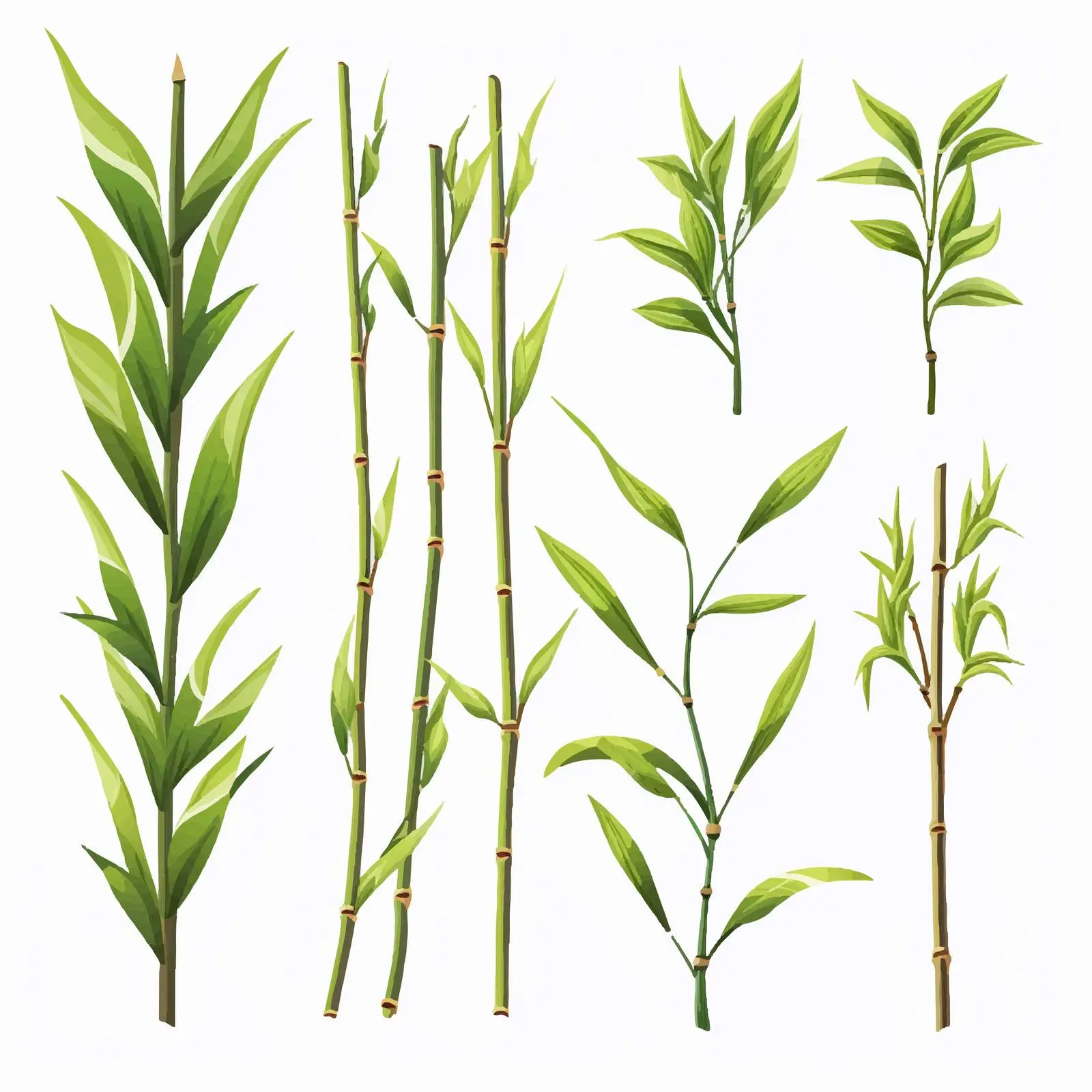 Cartoon Bamboo Small Shoots Clip Art — free download from Dotvec