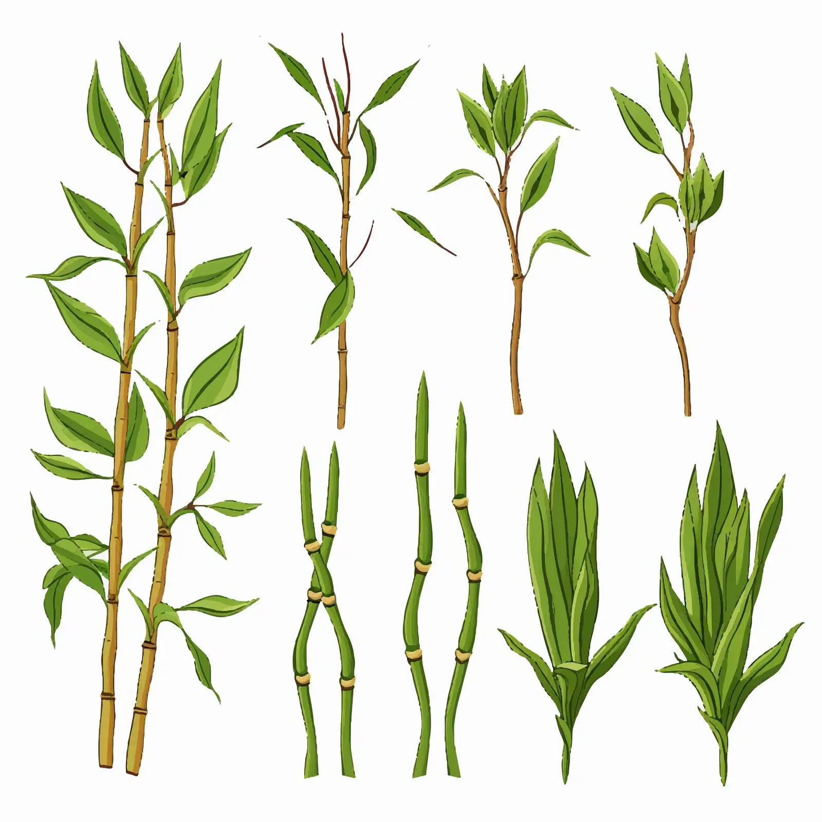 Cartoon Bamboo Small Shoots Clip Art — free download from Dotvec