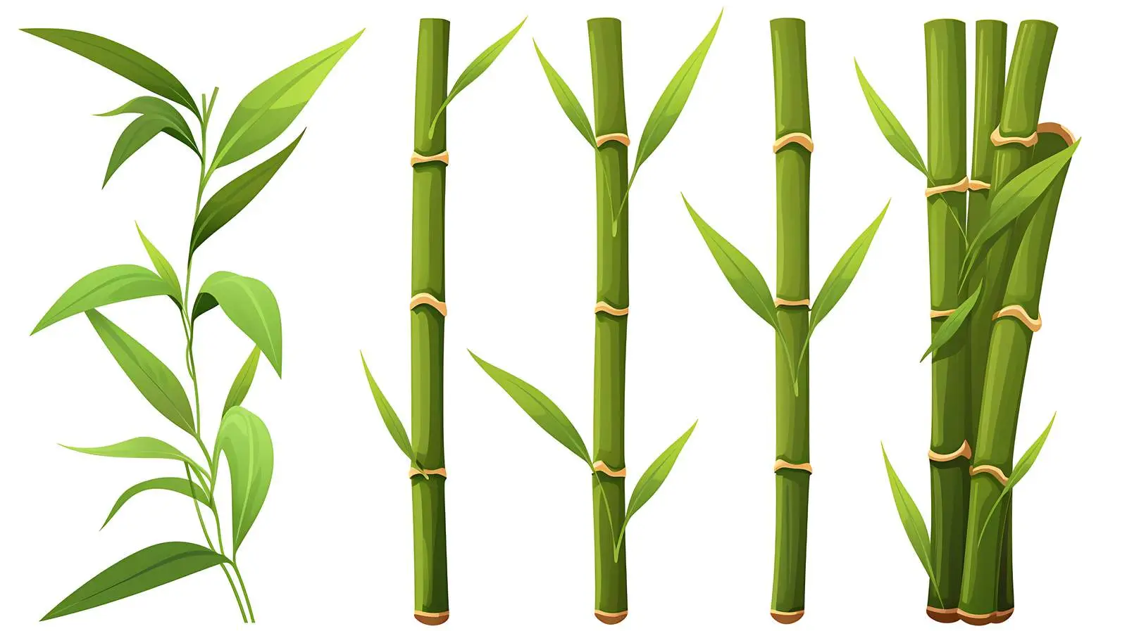 Bamboo Stems with Leaves — free download from Dotvec