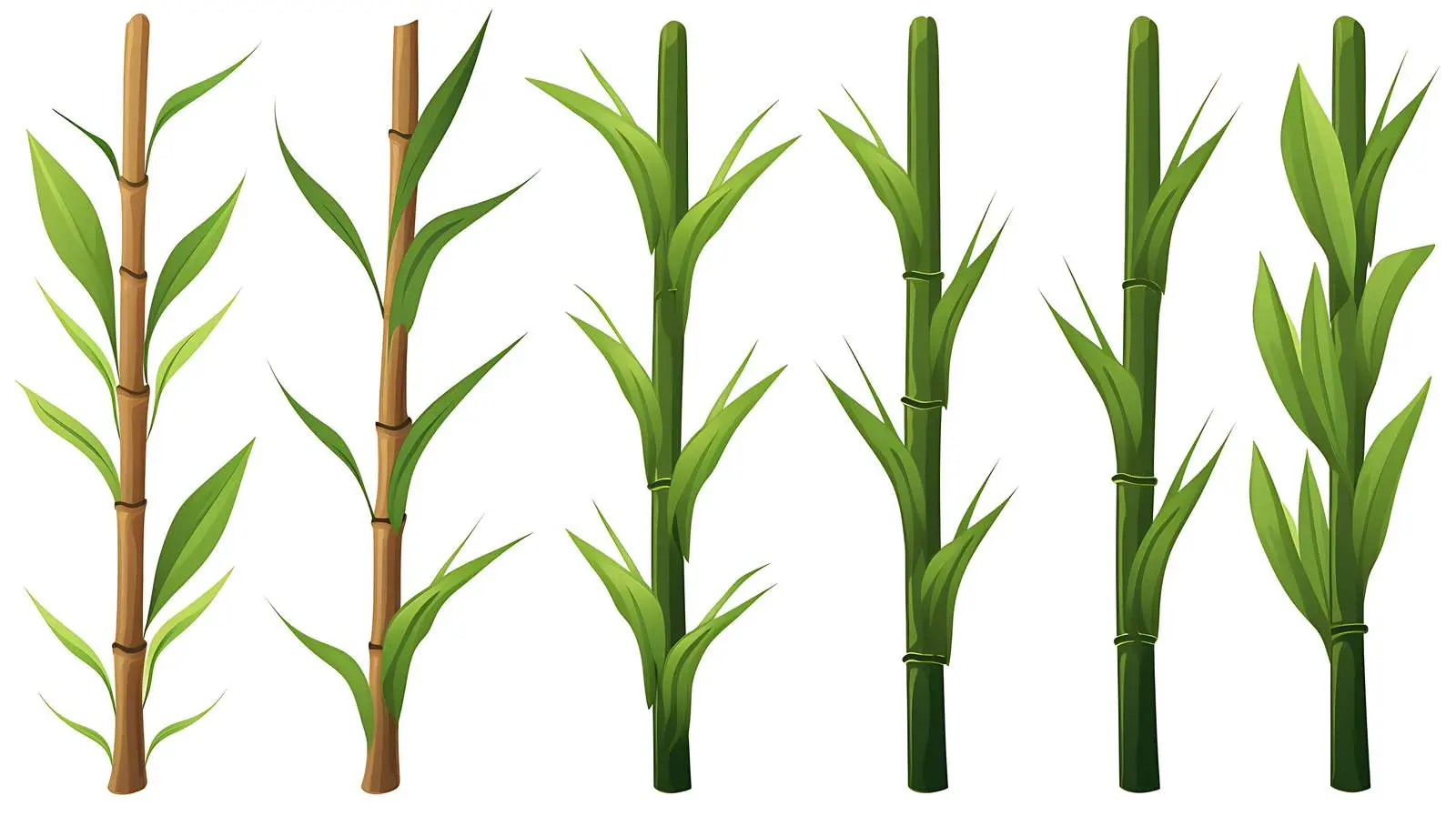 Bamboo Stems with Leaves Image — free download from Dotvec