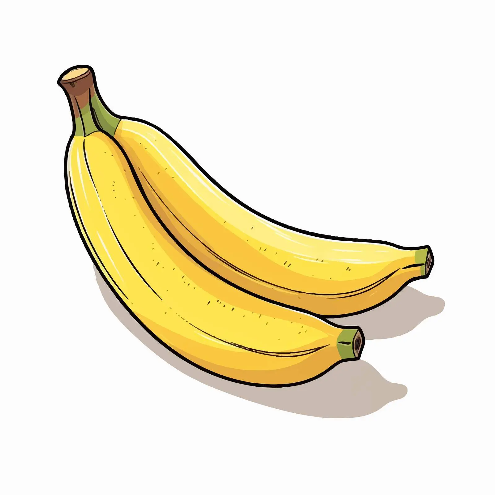 Banana Line Art Cartoon Vector Illustration — free download from Dotvec
