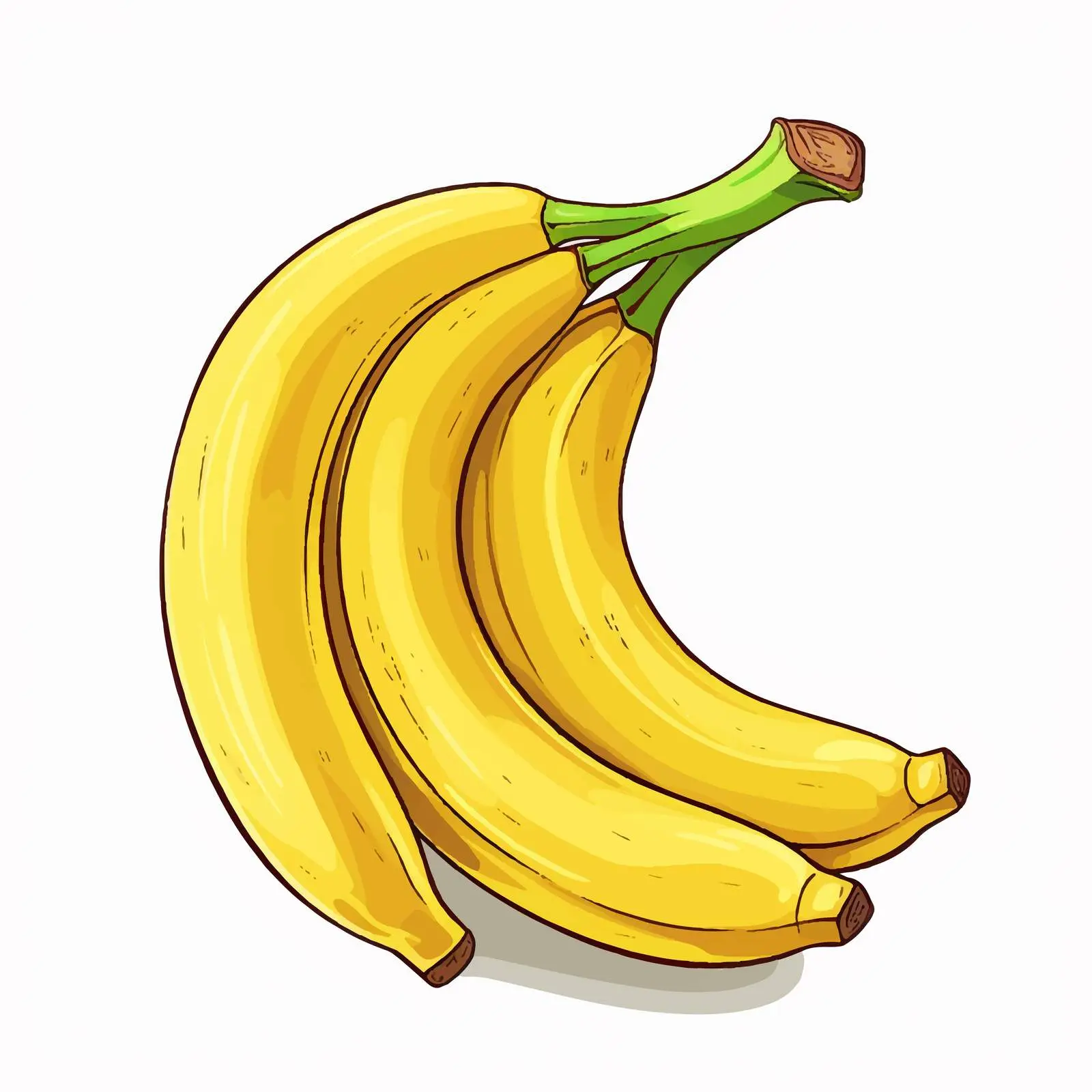 Isolated Banana Line Vector Illustration on White Background — free download from Dotvec